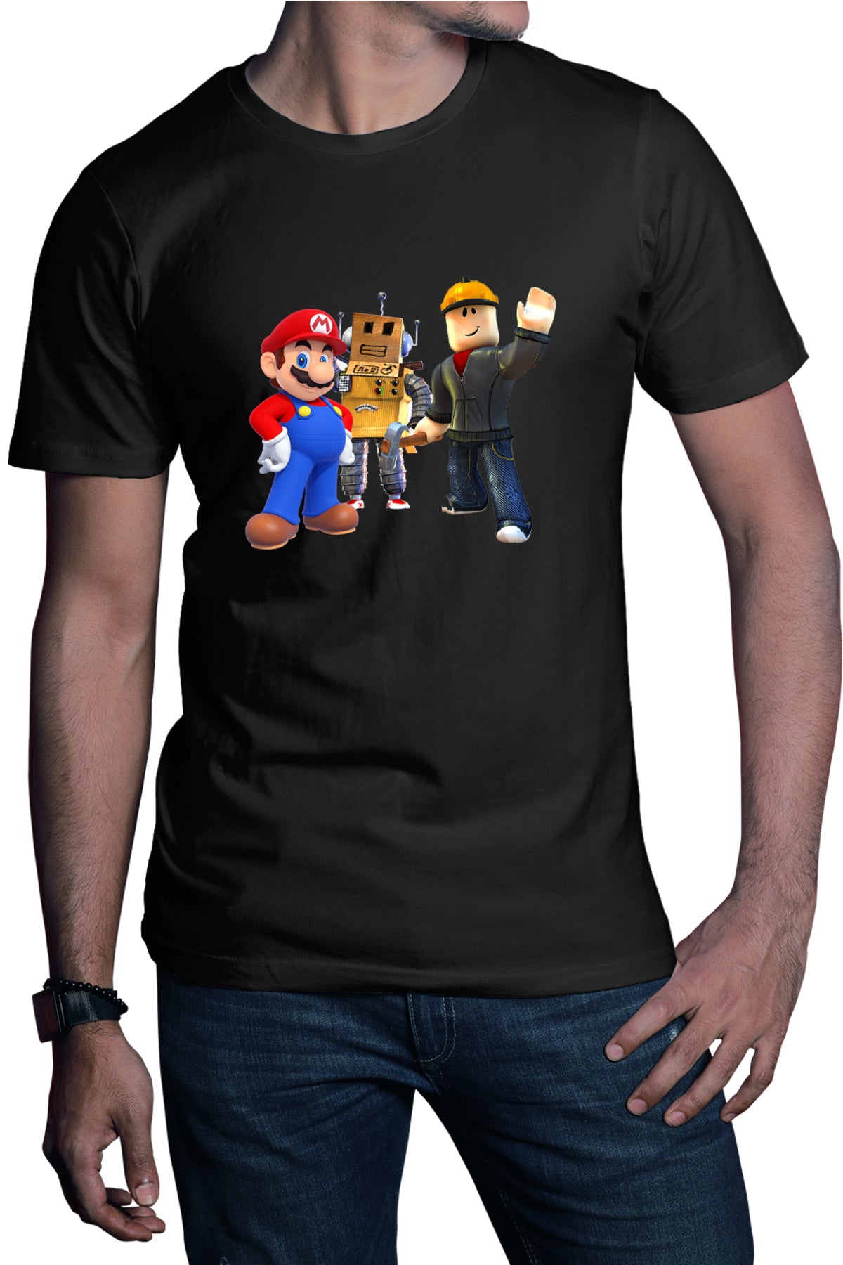 Tricou barbati Roblox Mario Video Game Robox Play