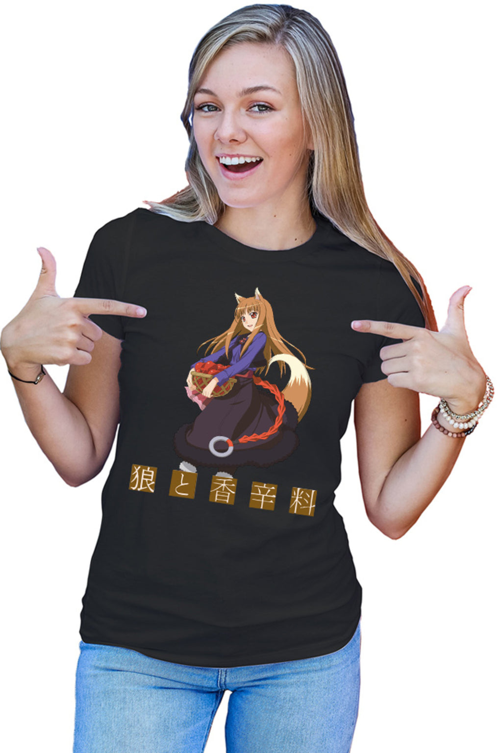Tricou dama Spice And Wolf Holo Apple Fantasy Otaku Cosplay