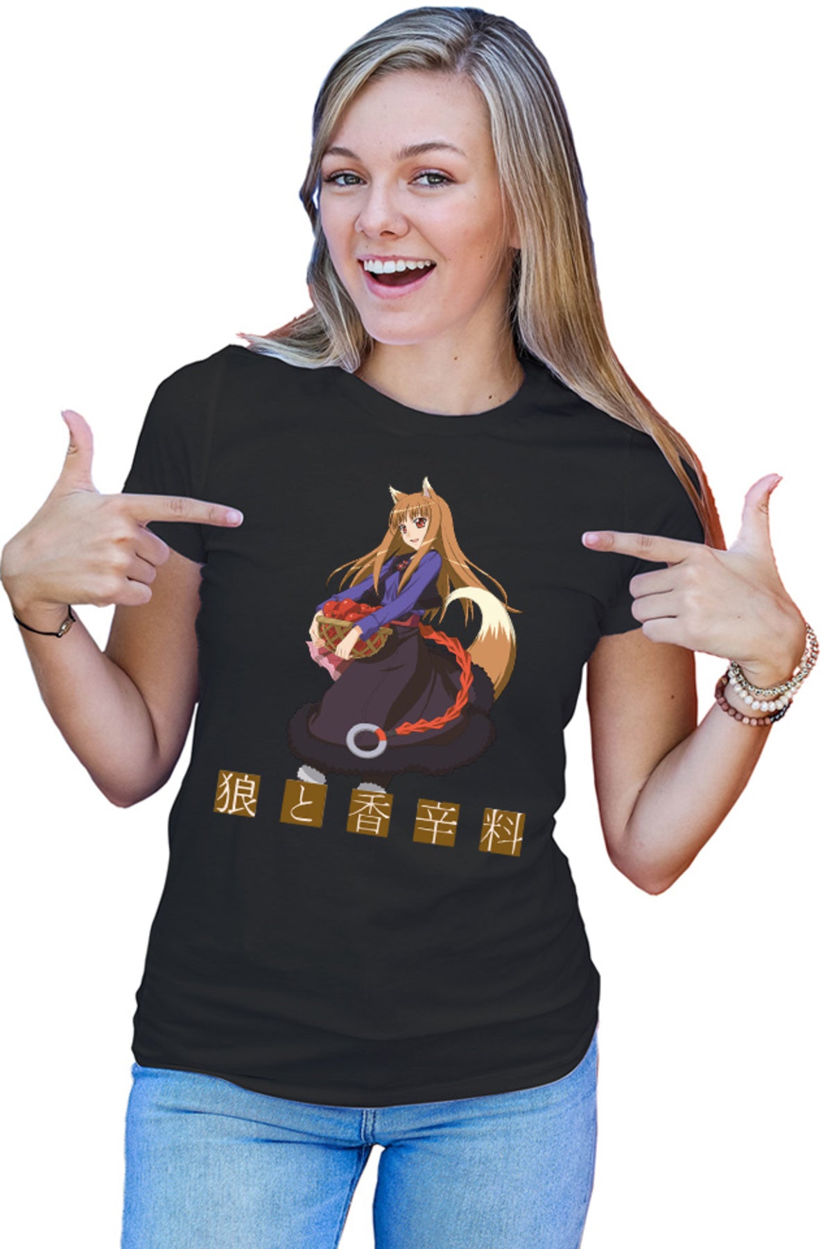Tricou dama Spice And Wolf Holo Apple Fantasy Otaku Cosplay