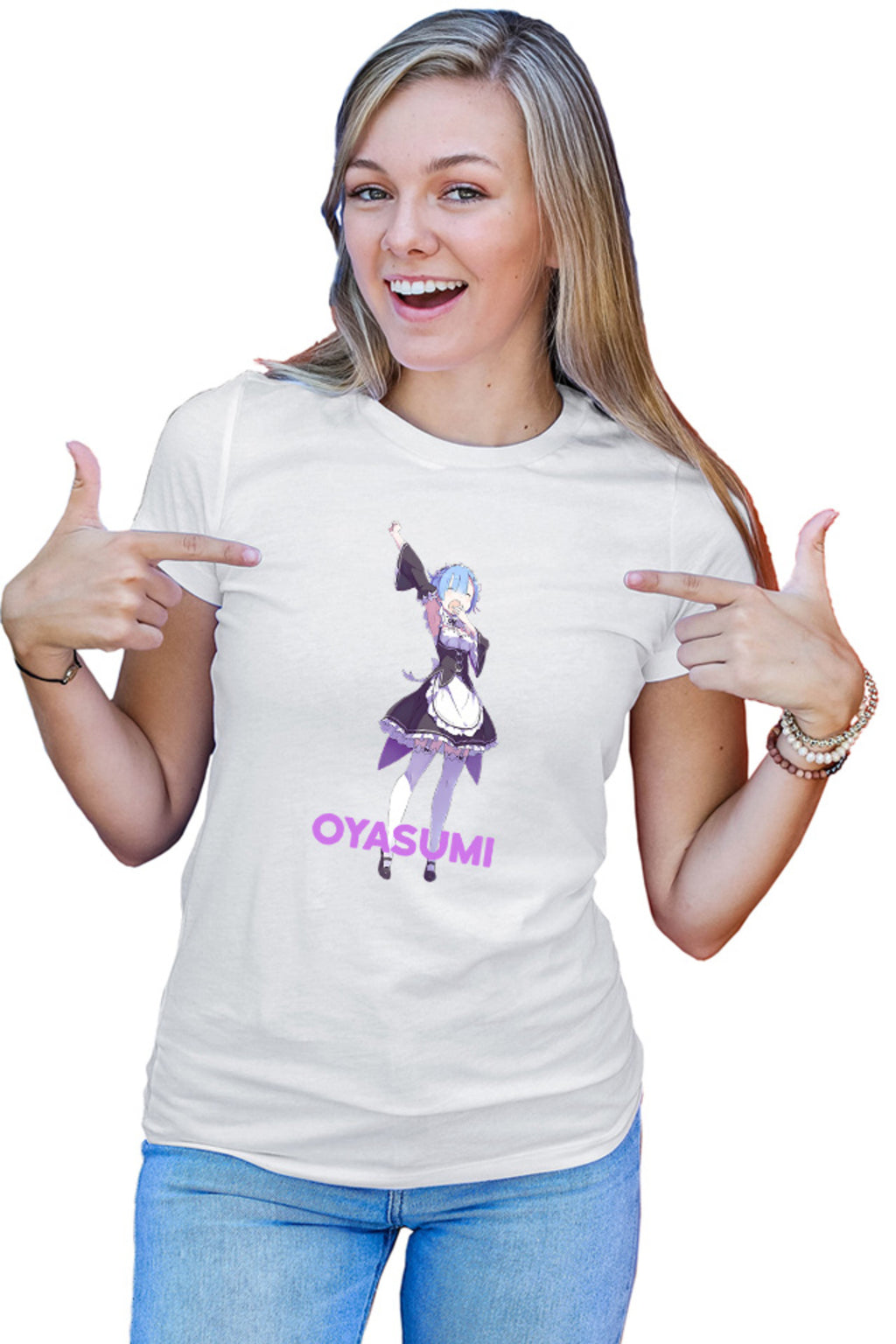 Tricou dama Re Zero REM Oyasumi Otaku Sp Maiden Tired