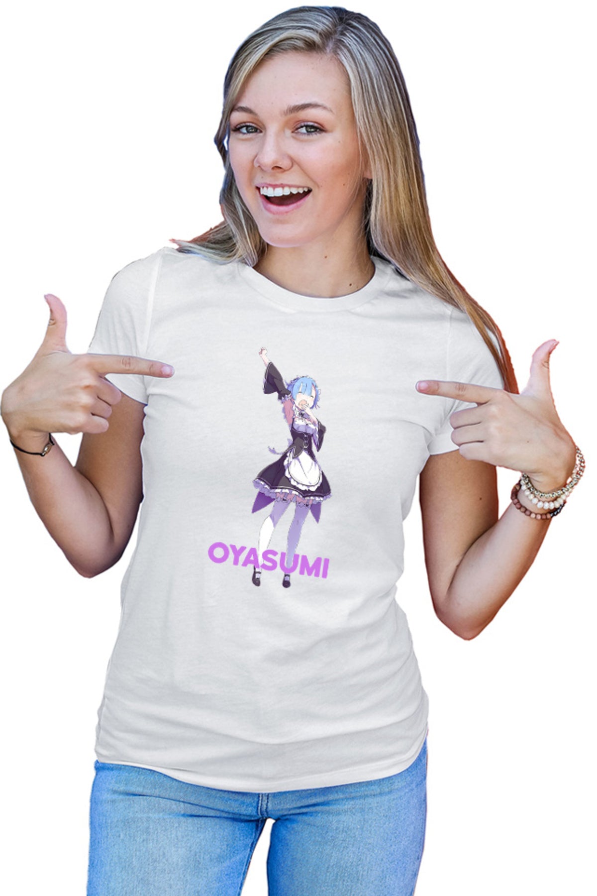 Tricou dama Re Zero REM Oyasumi Otaku Sp Maiden Tired