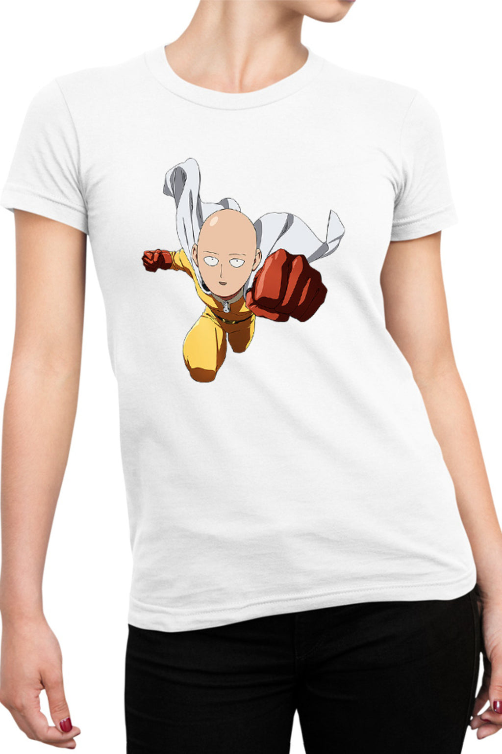 Tricou dama One-Punch Man Fly Costume Exercice Music