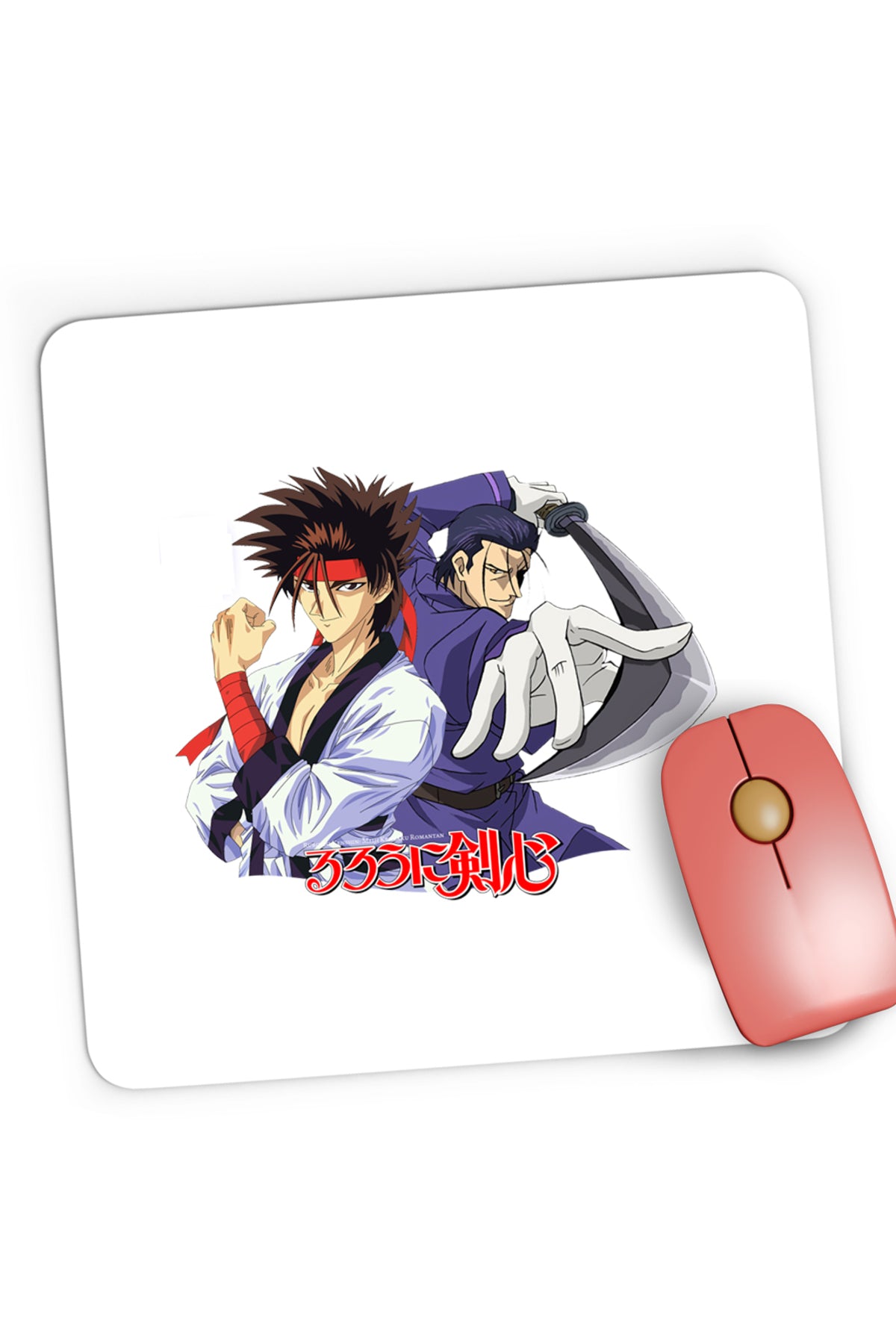 Mousepad Gaming Rurouni Kenshin Hajime Sanosuke Duo Spada, 21x19 cm