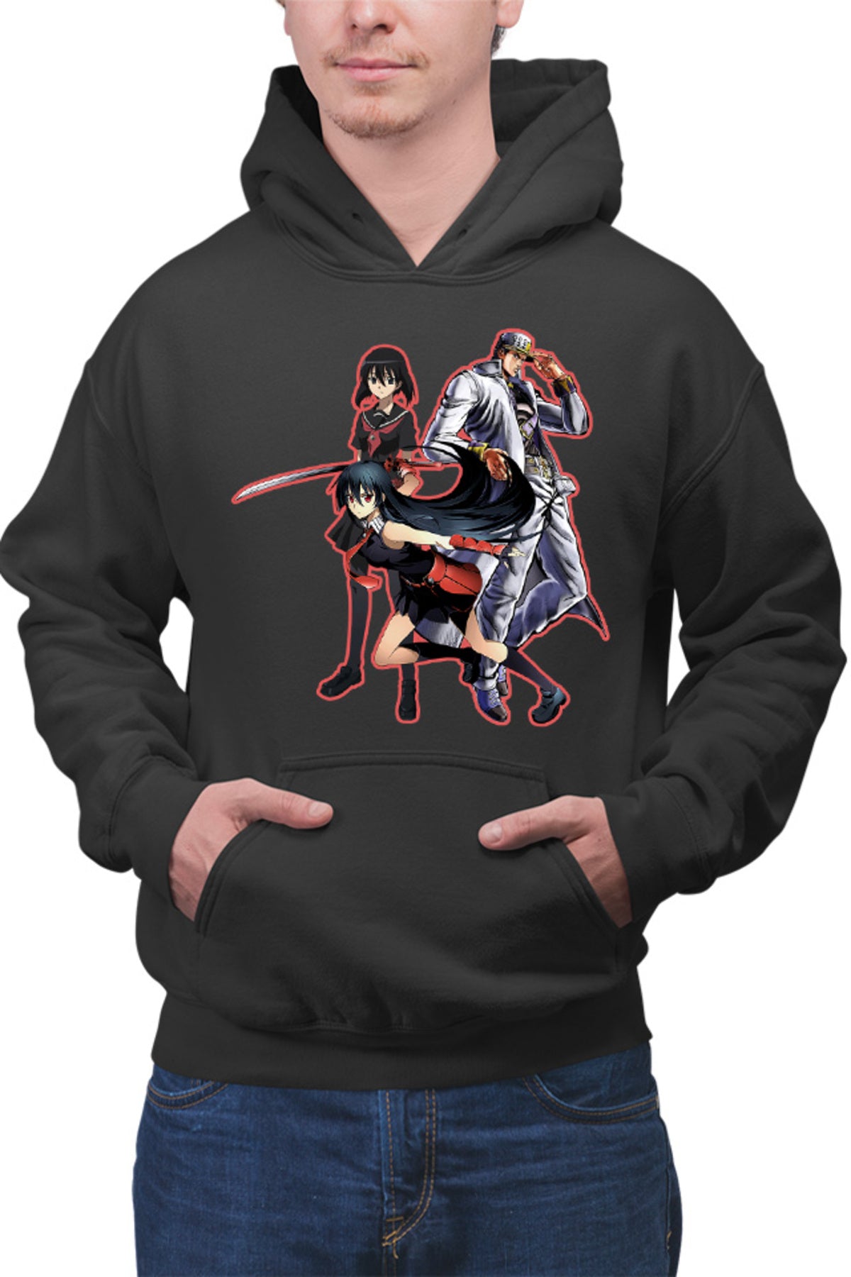 Hanorac barbati Akame ga Kill Kurome Jotaro Jojo's Bizarre Super Power Family