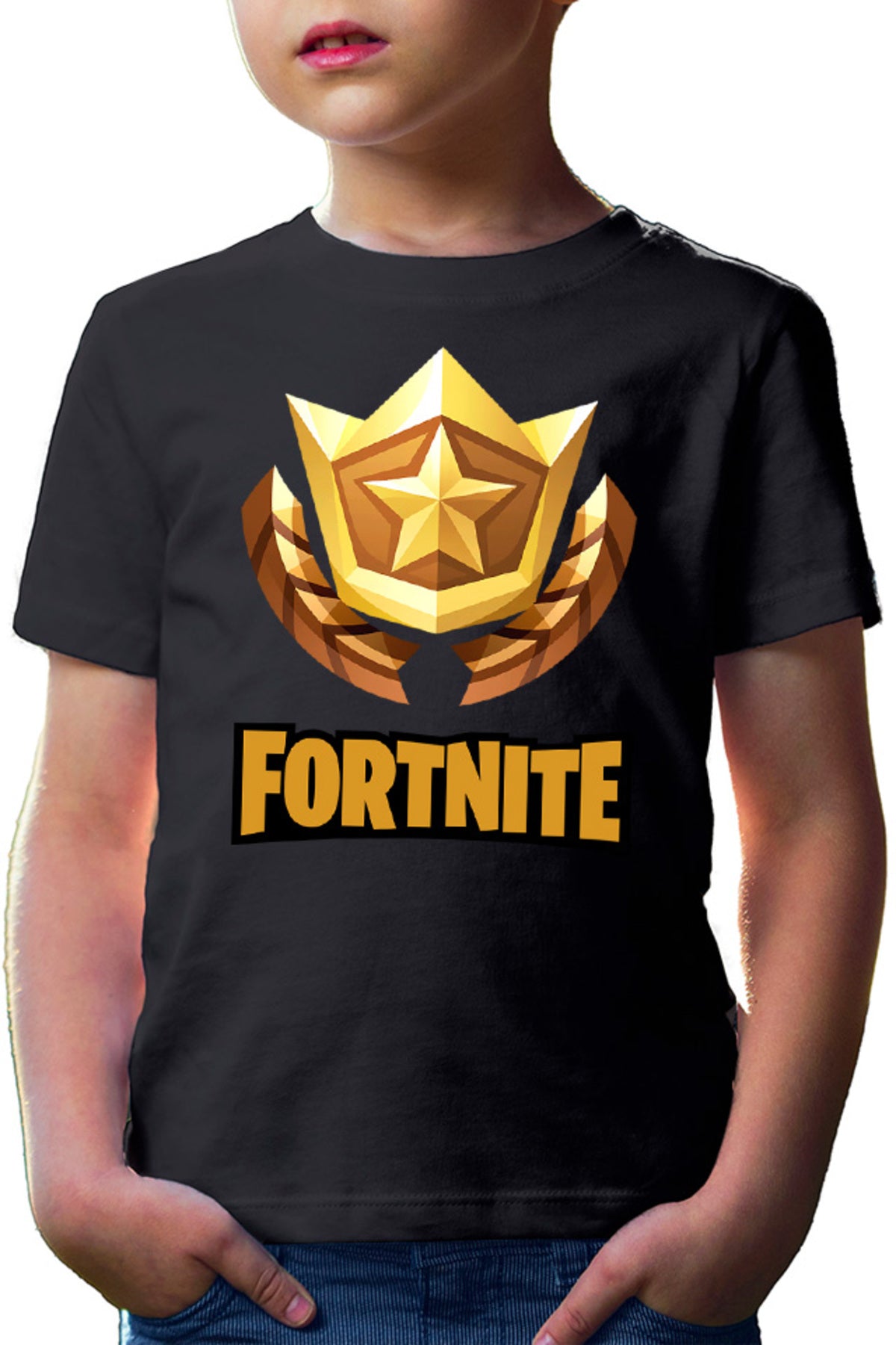 Tricou copii Fortnite Gold Elo Seasons Gameplay Powerful Best Player