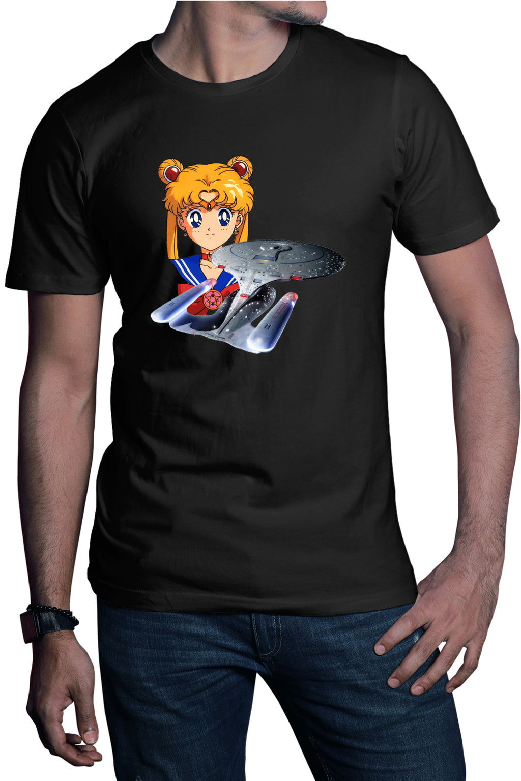 Tricou barbati Star Trek Sailor Moon Enterprise Starship