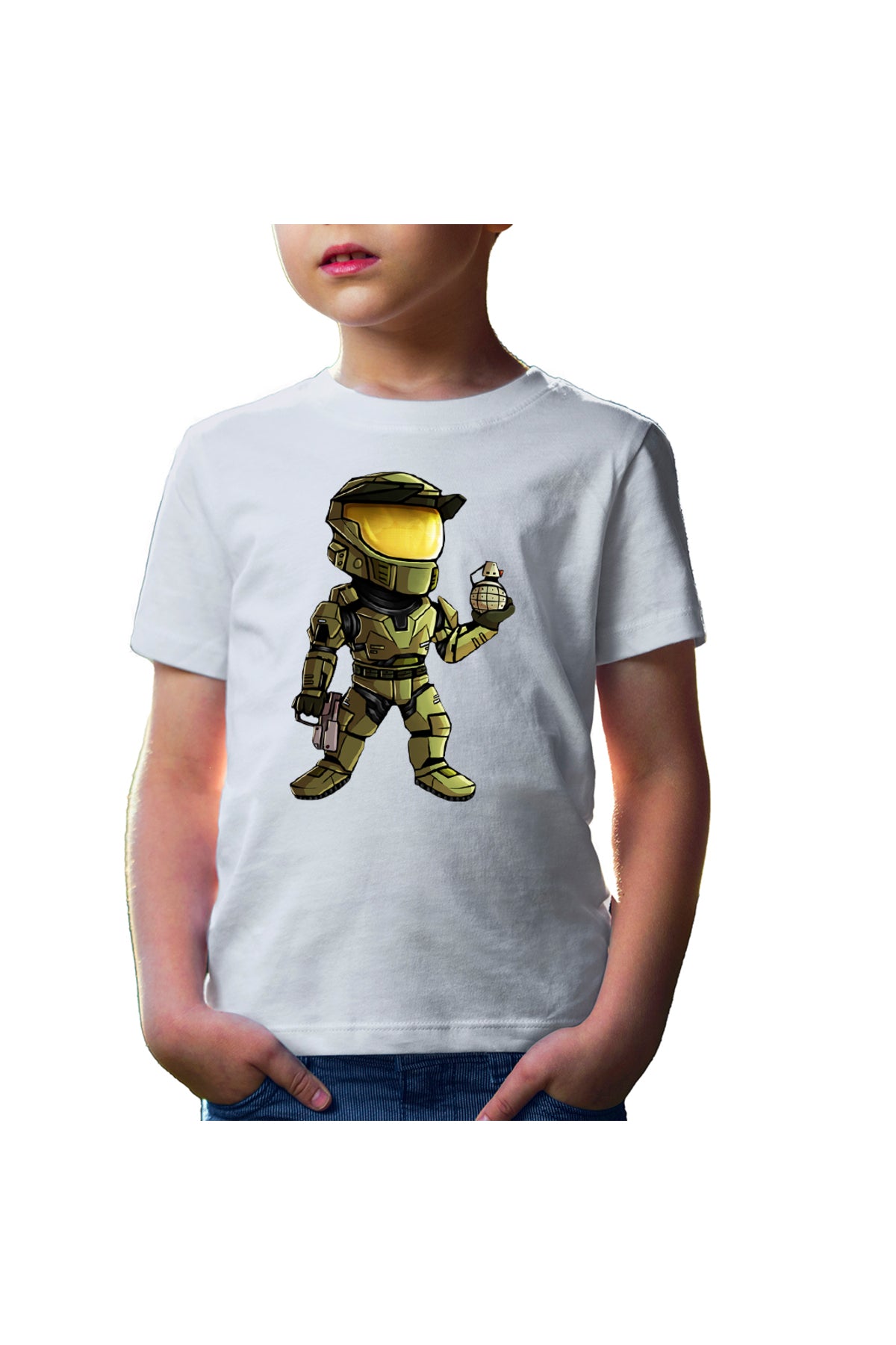 Tricou copii Halo Grenade Combat Soldat Video Game