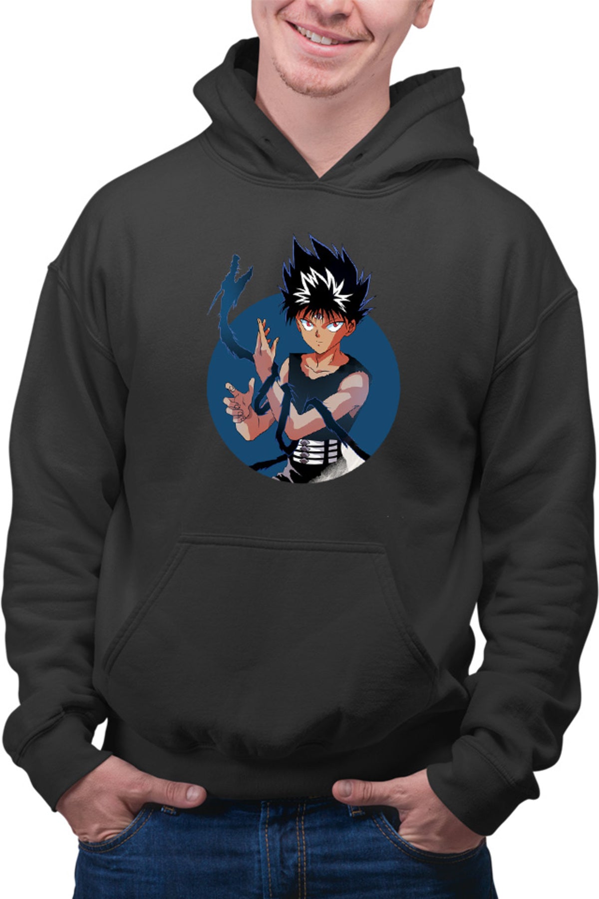 Hanorac barbati Yu Yu Hakusho Hiei Third Eye Last Ability Dragon