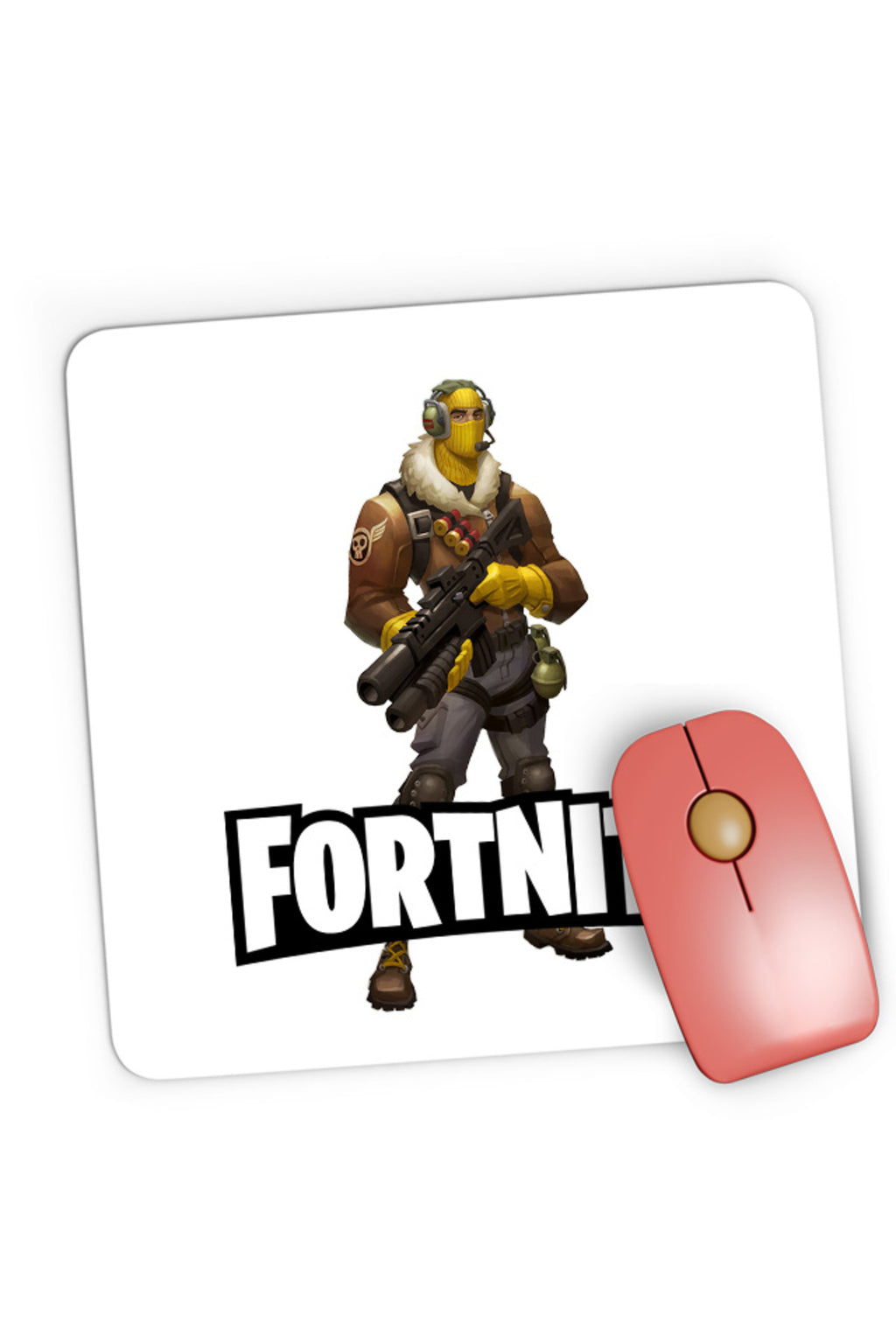 Mousepad Gaming Fortnite Mask Male Arena Zone Gameplay Pro, 21x19 cm