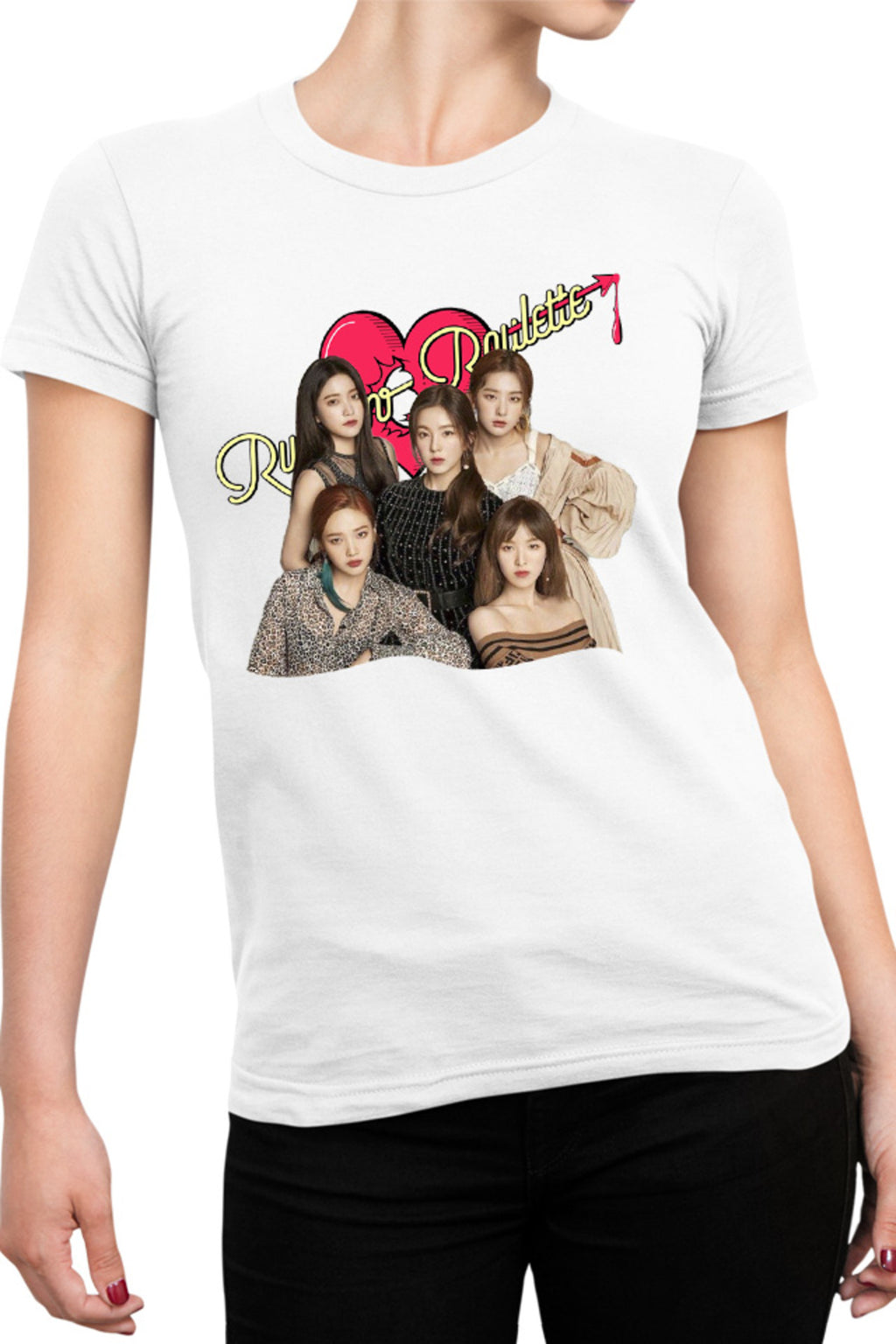 Tricou dama Red Velvet Russian Roulette Heart Album New Hit