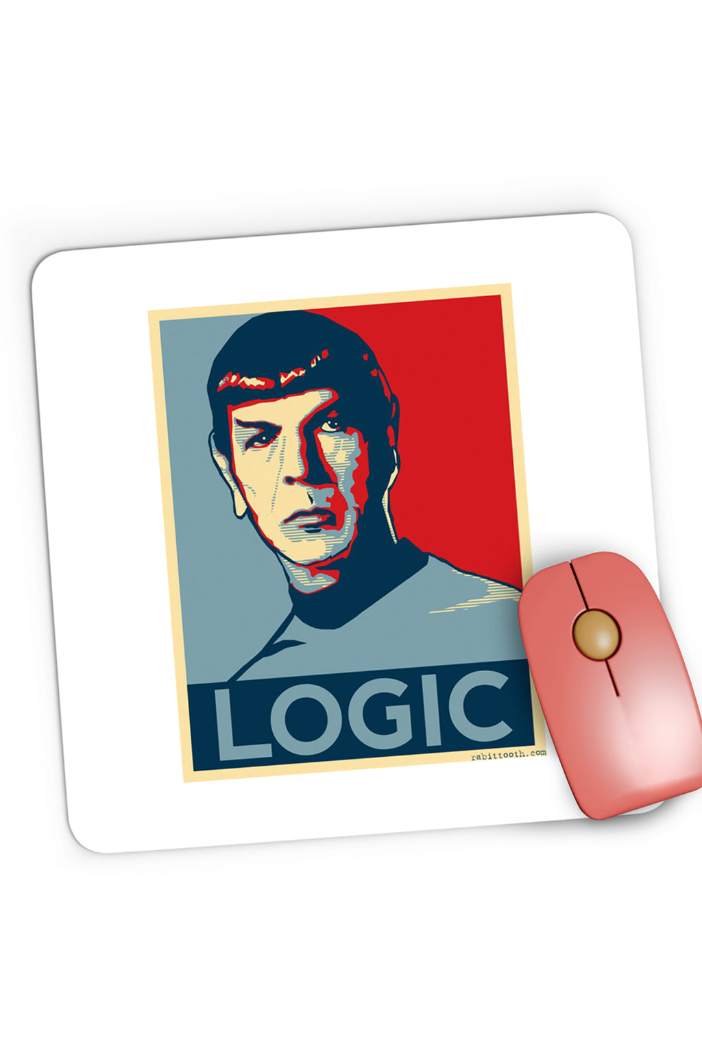 Mousepad Gaming Star Trek Spock Leonard Nimoy Vulcan Logic, 21x19 cm