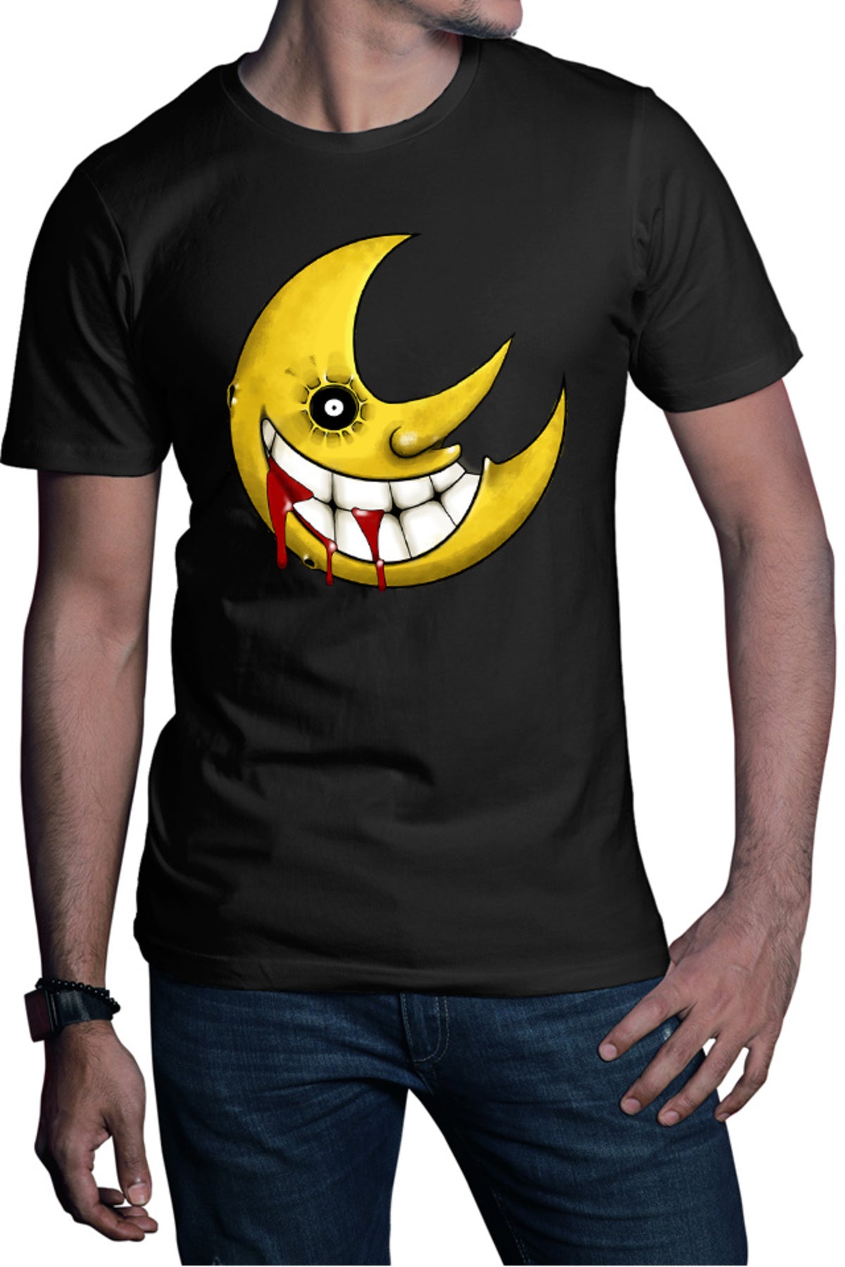 Tricou barbati Soul Eater Moon Smile Blood Horror