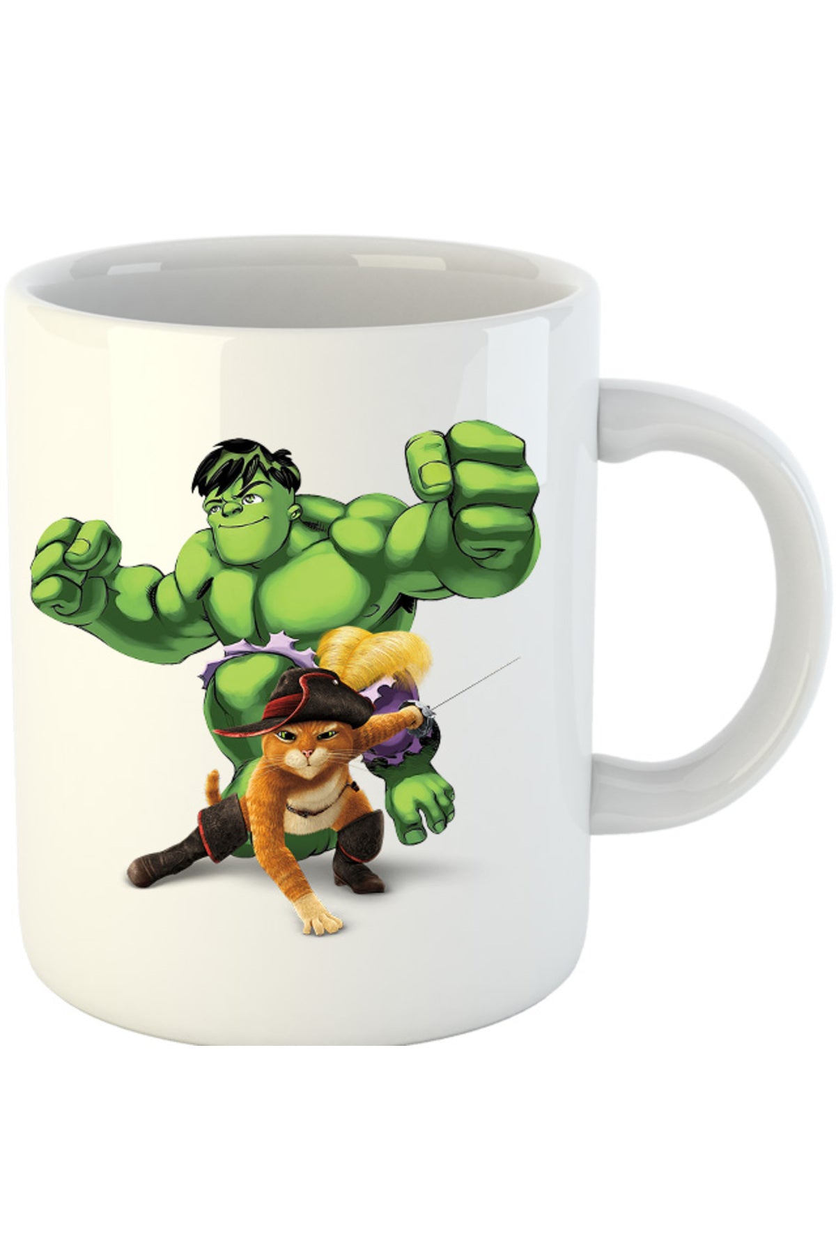 Cana Shrek Puss In The Boots Hulk Marvel DC Cat, alba, 330 ml