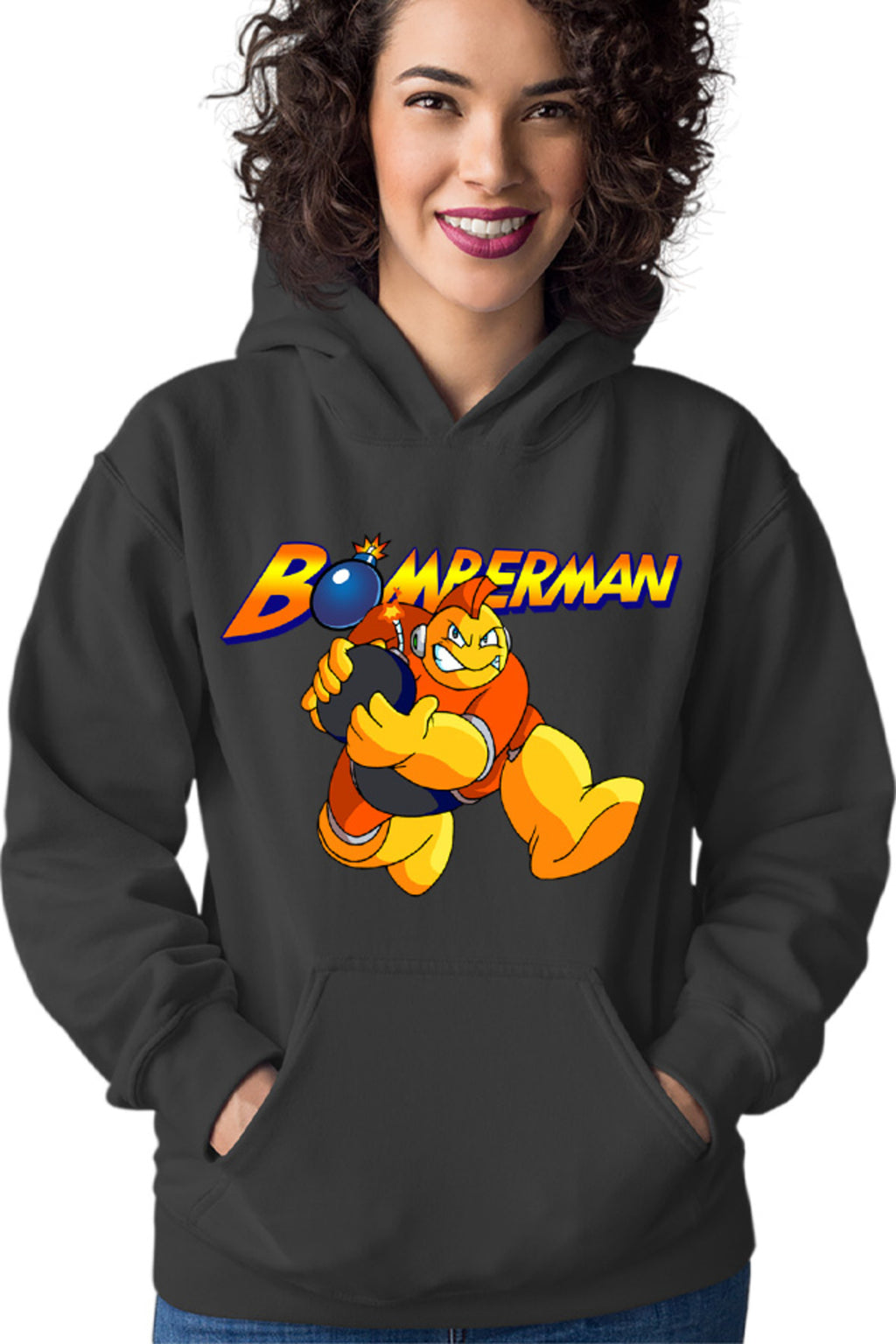 Hanorac dama Bomberman Run Bomb Logo Action