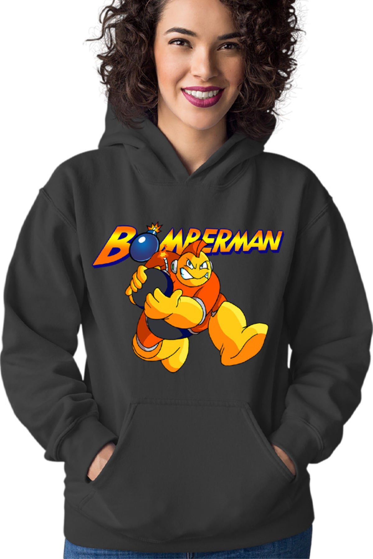 Hanorac dama Bomberman Run Bomb Logo Action