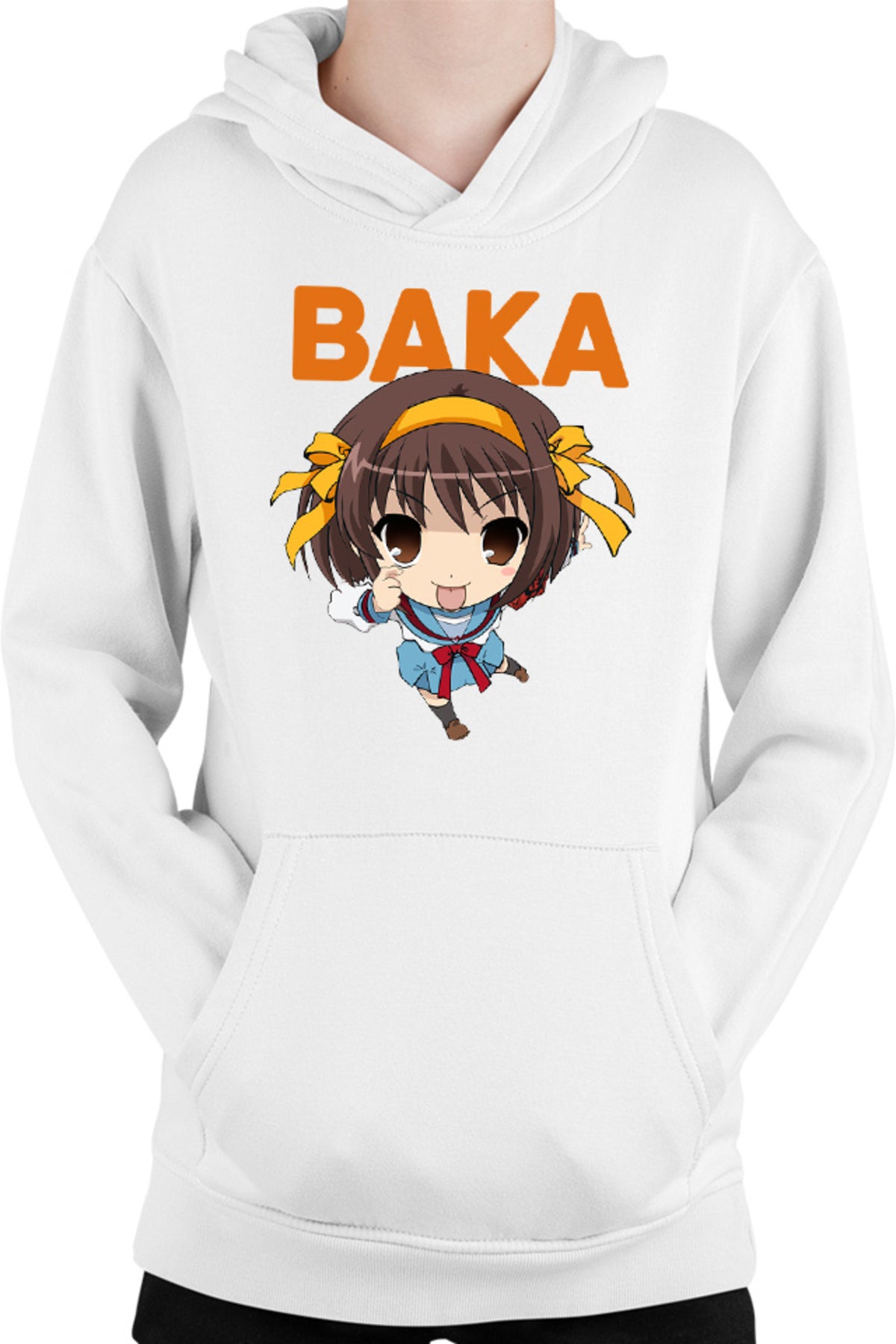 Hanorac copii Haruhi Suzumiya Baka Emoji Chibi Otaku Anime Japan