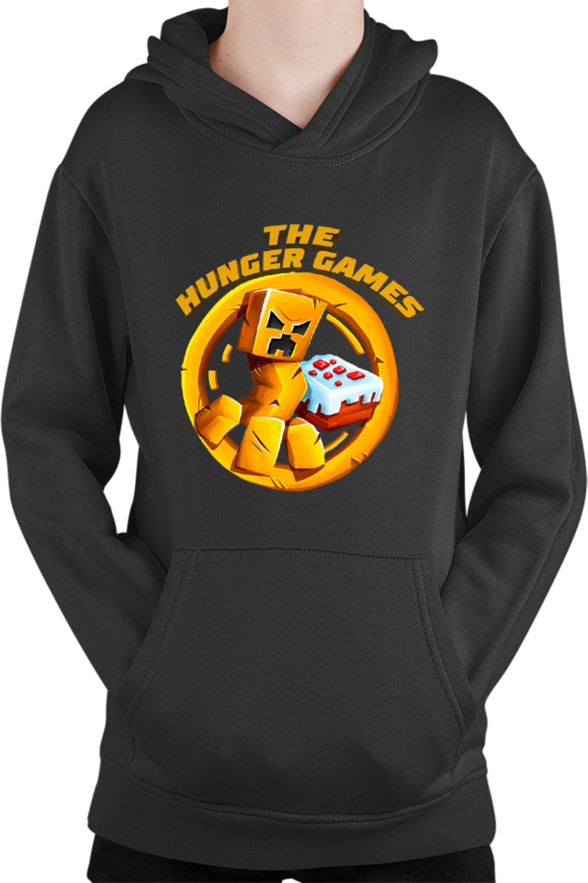 Hanorac copii The Hunger Games Minecraft Logo Cake Creeper