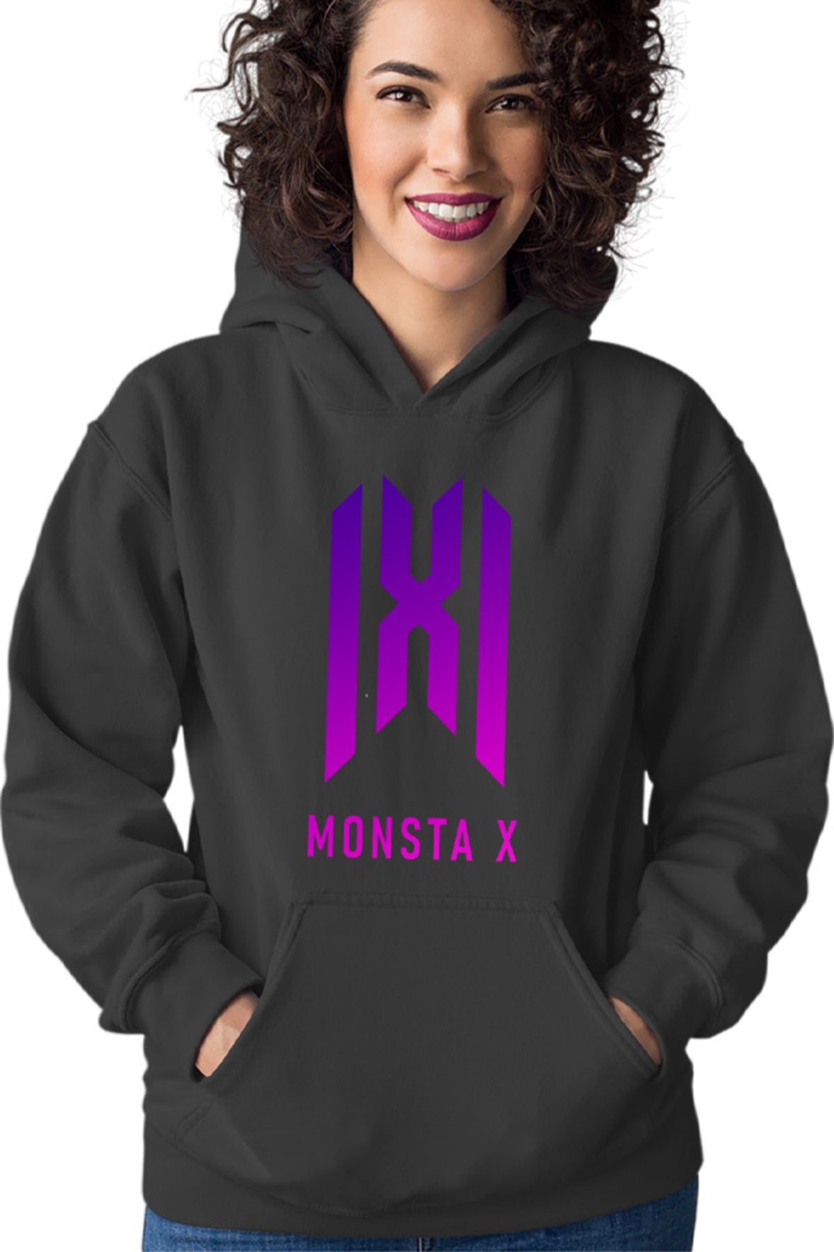 Hanorac dama Monsta X Logo Merch K-Pop Album New Come Back