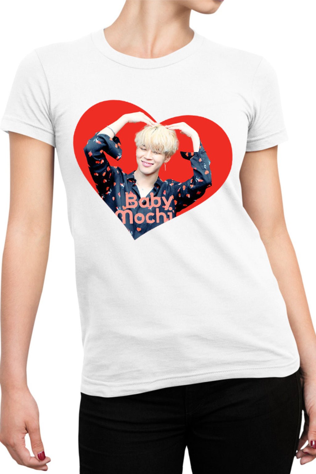 Tricou dama BTS Jimin Baby Mochi Happy Face Smile