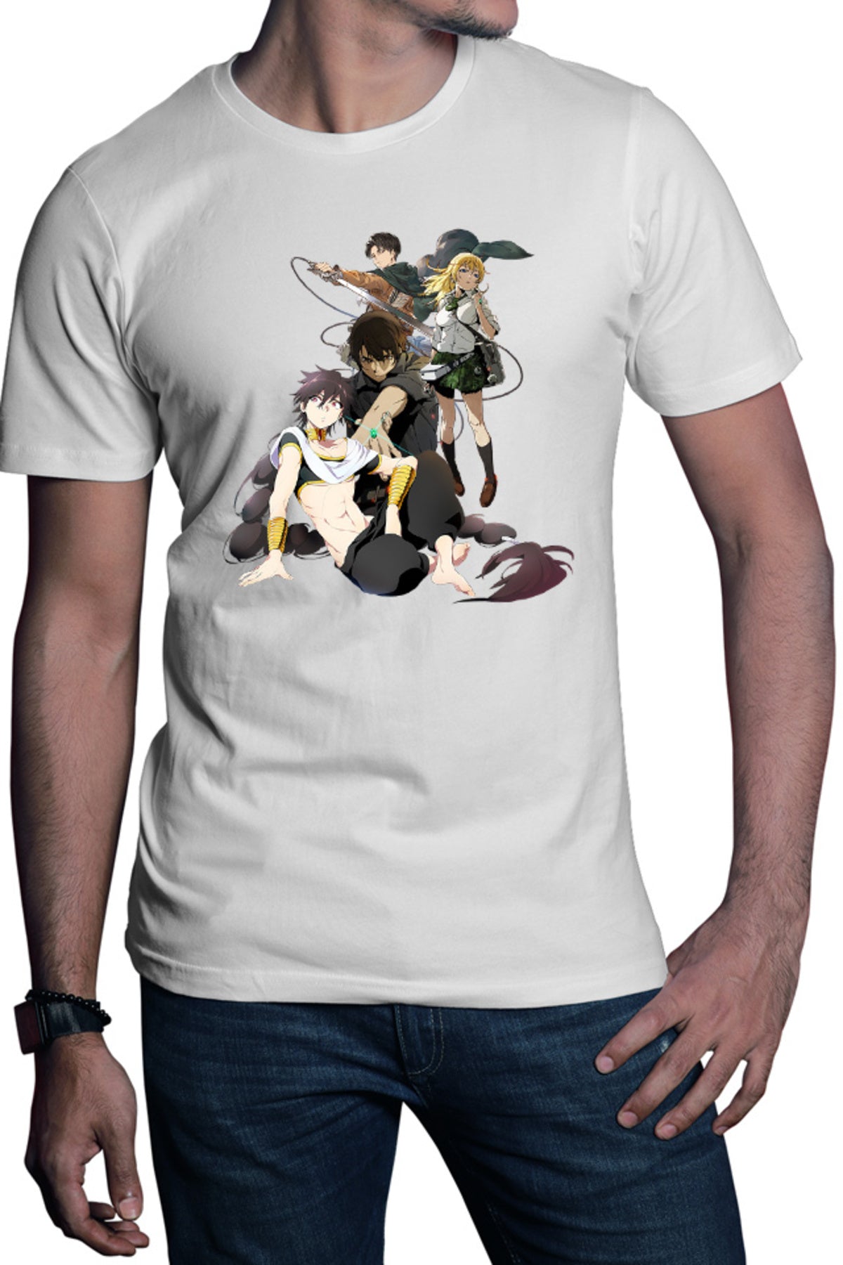 Tricou barbati Btooom! Ryouta Himiko Magi Judal AOT Levi Magic Fantasy