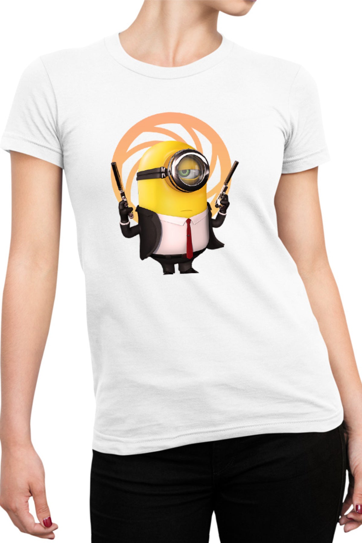 Tricou dama James Bond Minions Funny Animation