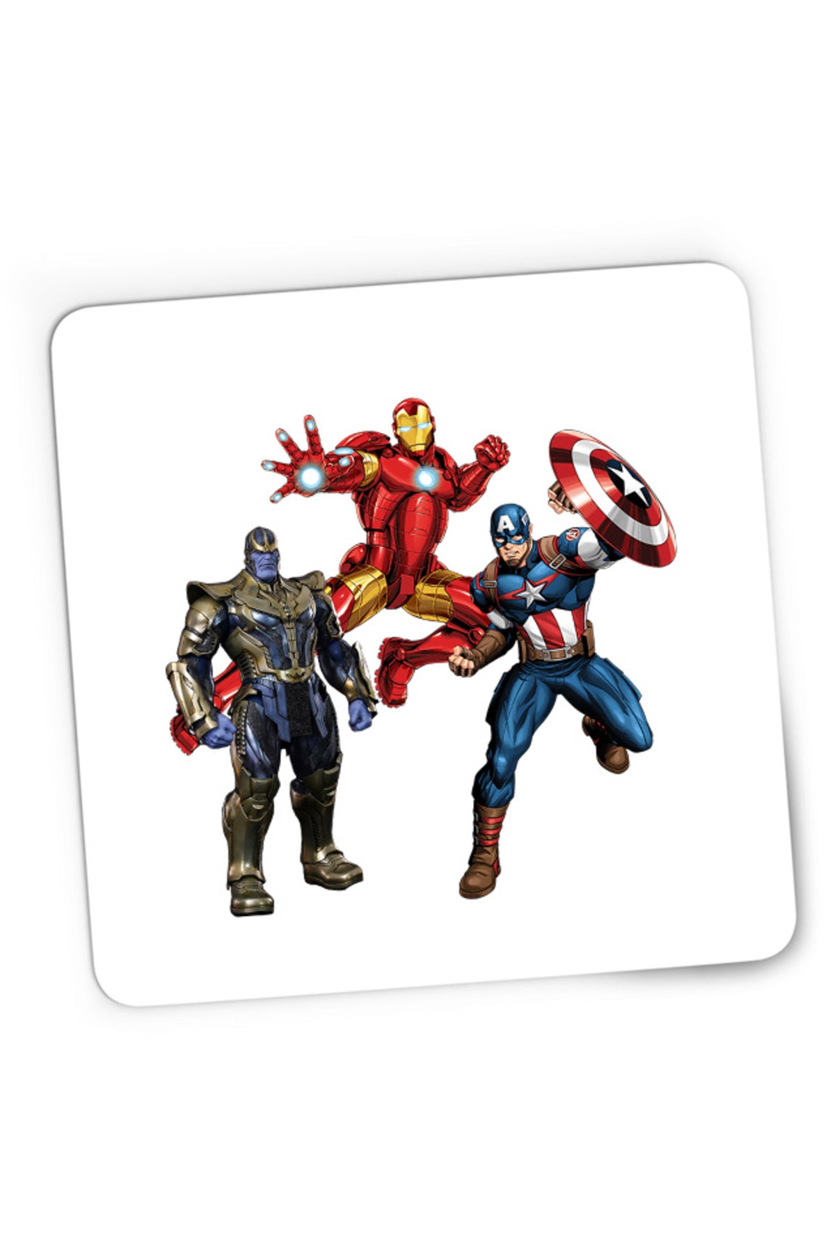 Mousepad Gaming Captain America Iron man Jump Thanos Machine Action Toy, 21x19 cm
