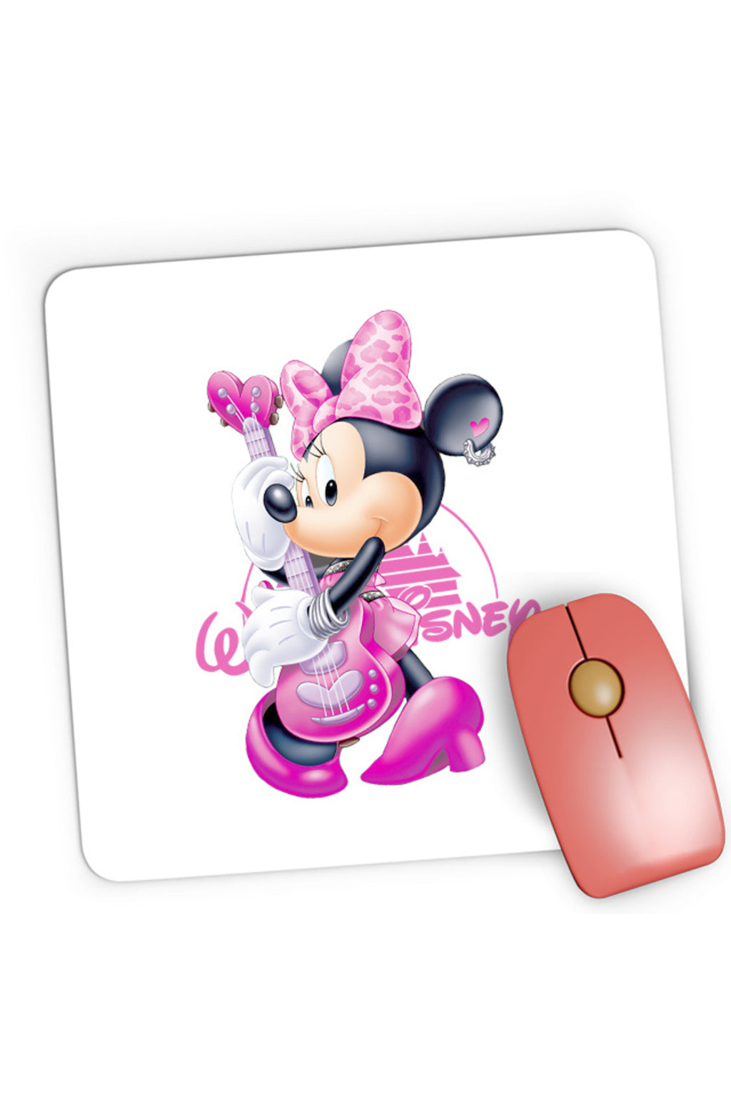 Mousepad Gaming Mickey Mouse Minnie Rock n roll Music Fun, 21x19 cm