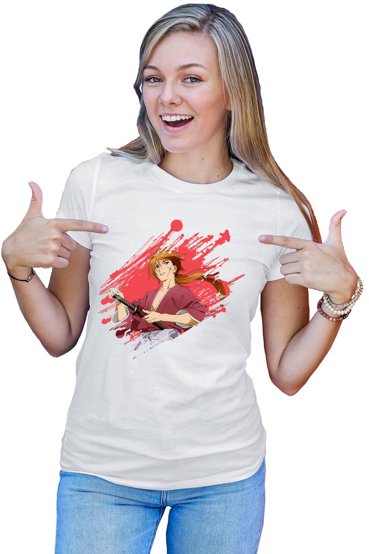 Tricou dama Rurouni Kenshin Brush Meiji Swordsman Romantic Story
