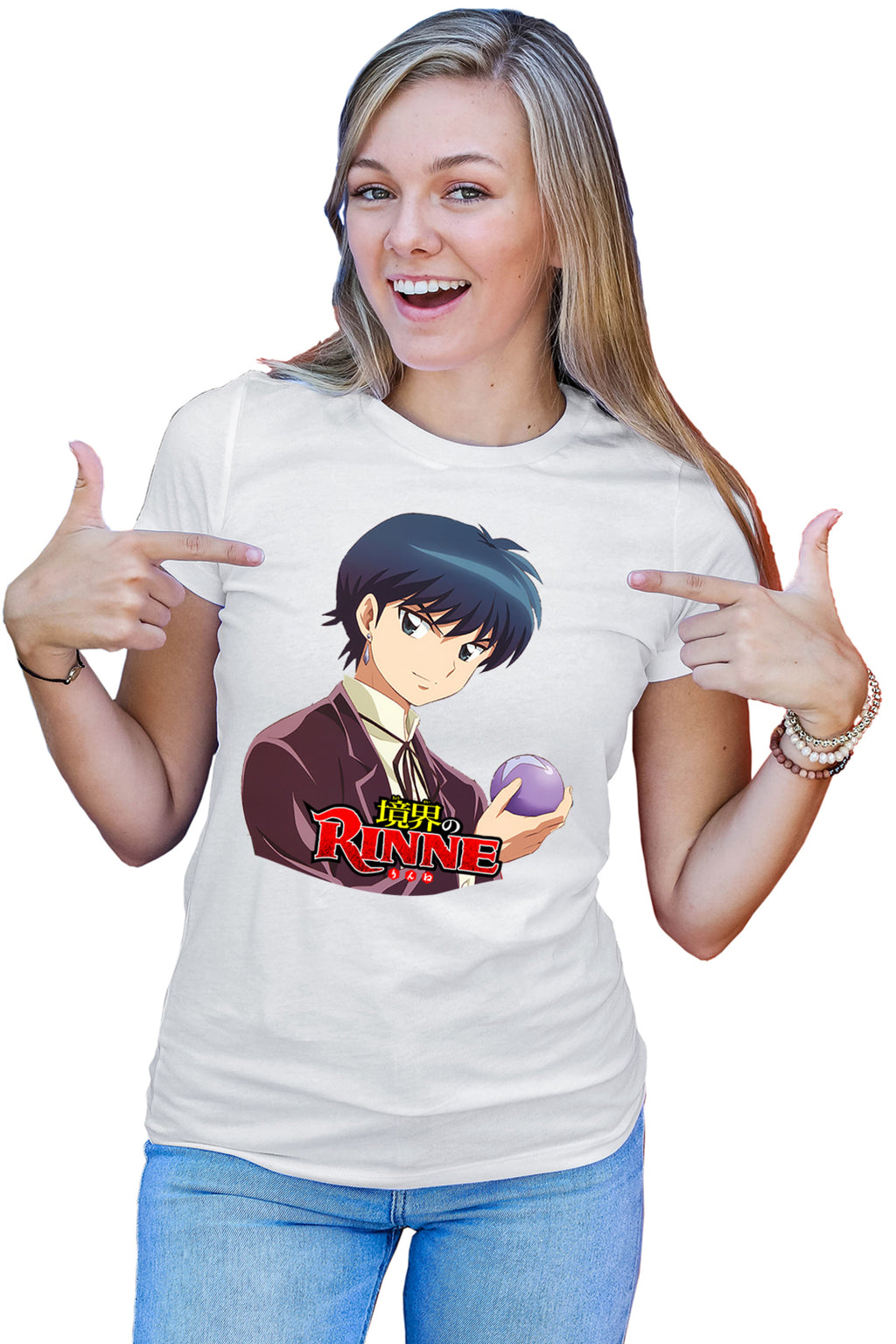 Tricou dama Rin-ne Tsubasa Blue Globe Mamiya