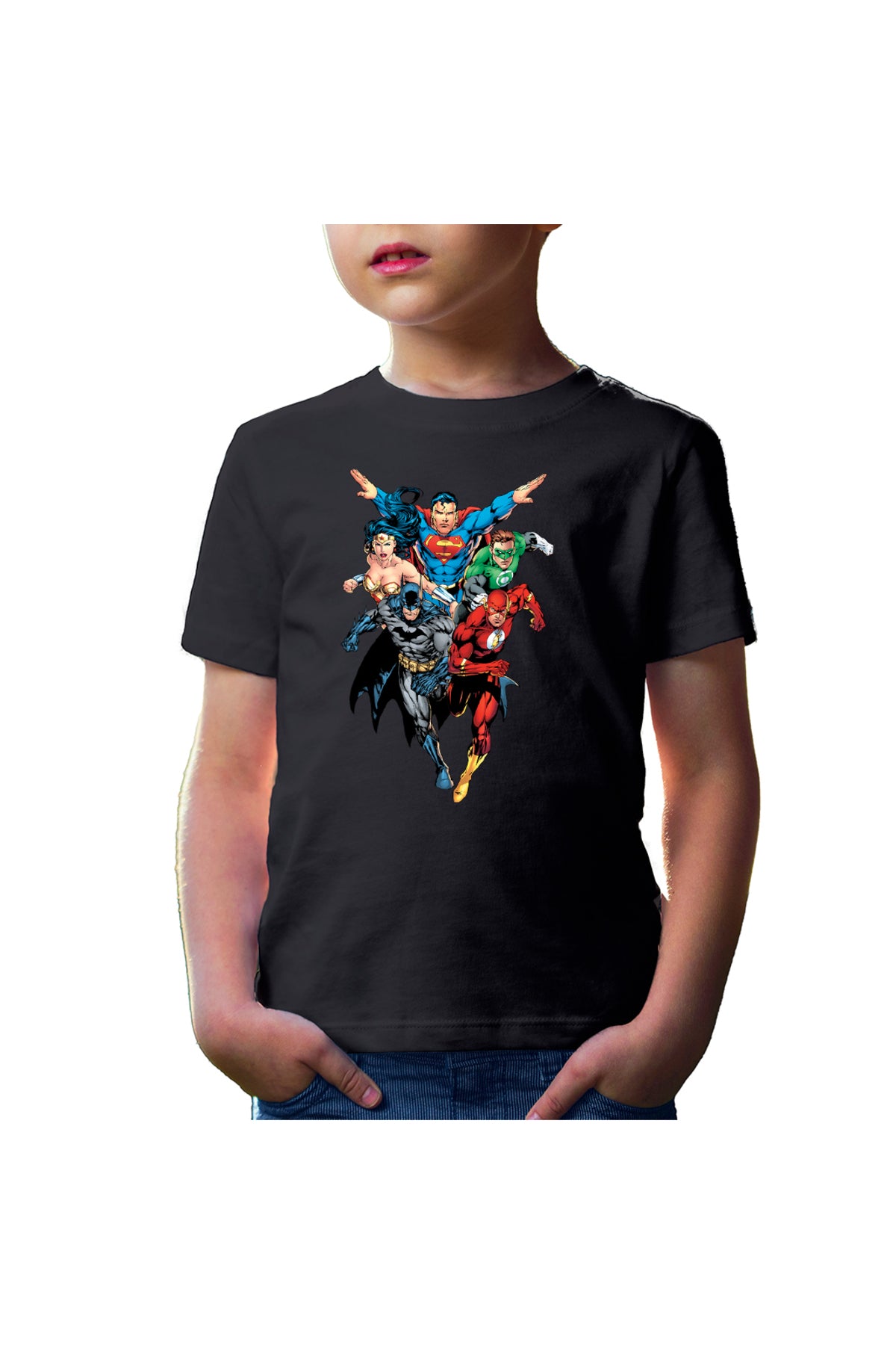 Tricou copii The Flash Superman Batman Wonder Women