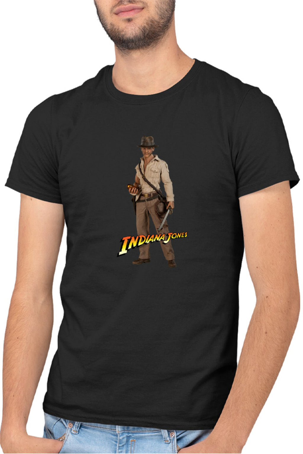 Tricou barbati Indiana Jones Travel Treasure Adventure Figure