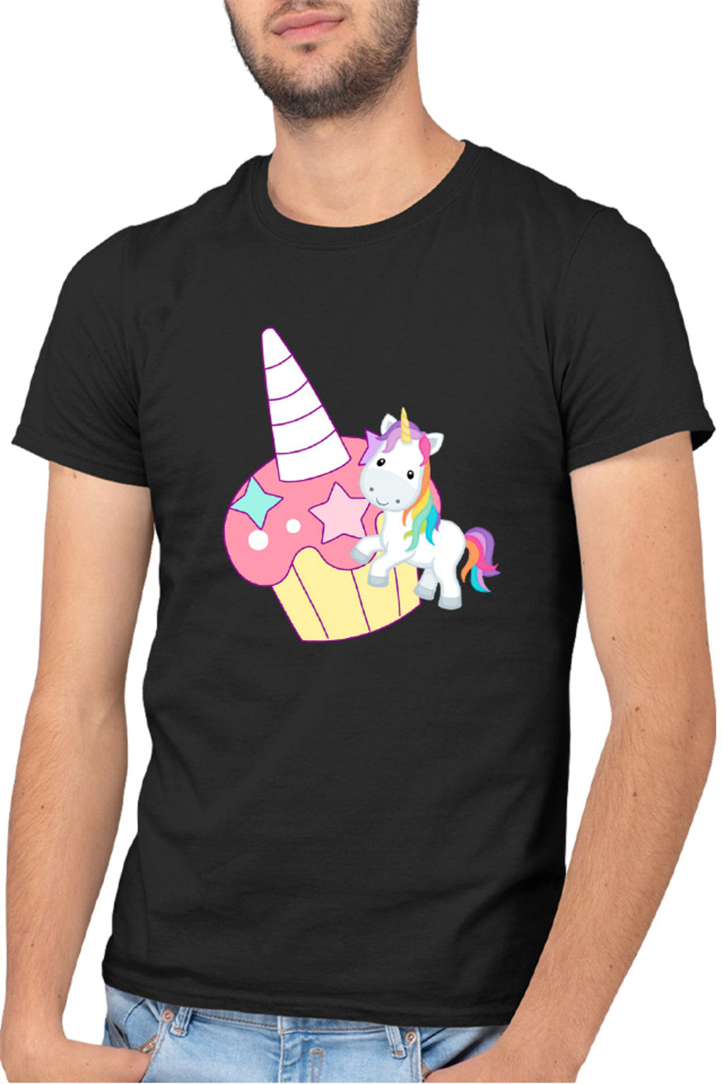 Tricou barbati Unicorn Squad Muffin Colorful Luck