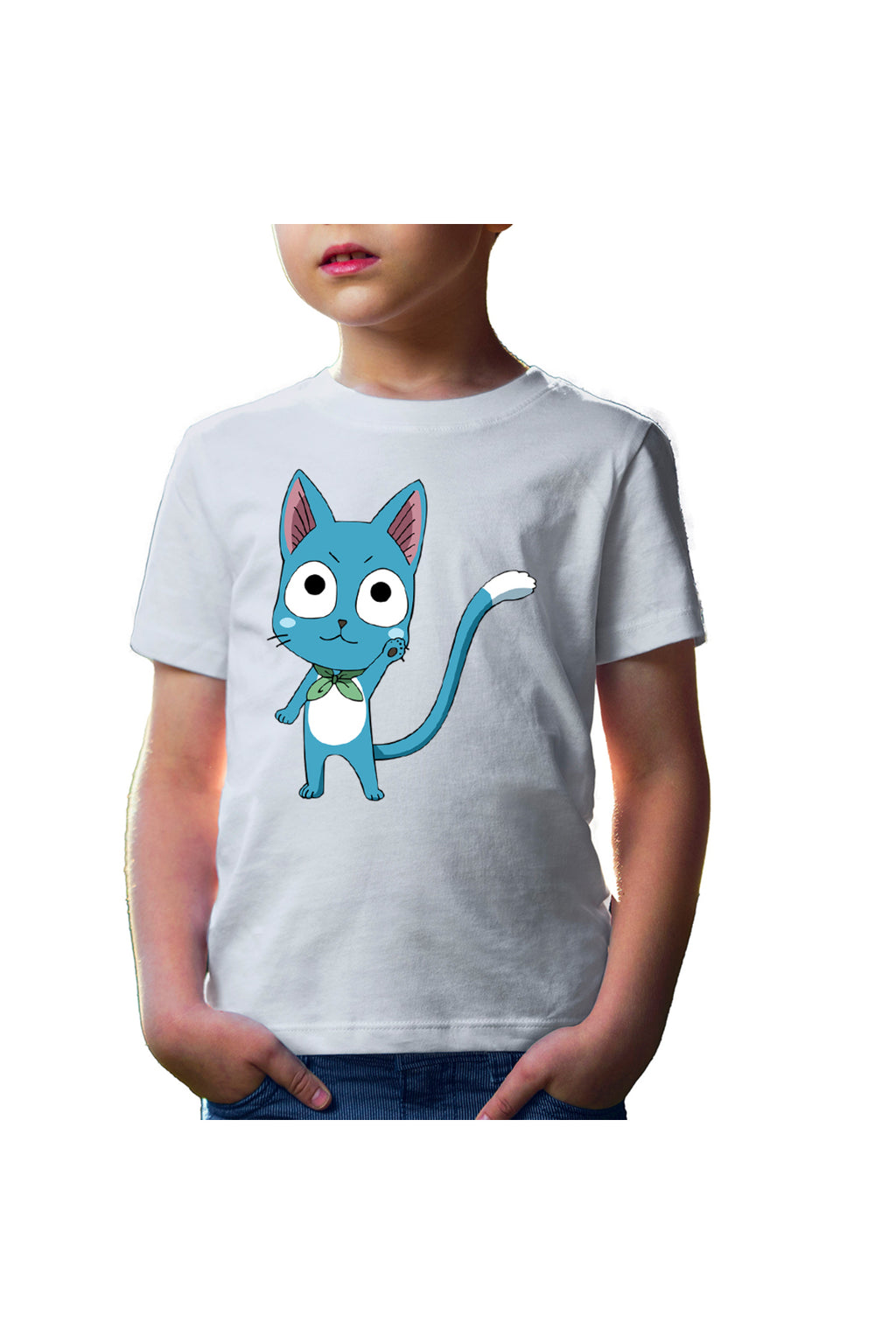 Tricou copii Fairy Tail Happy Cat Ninja City Mustang