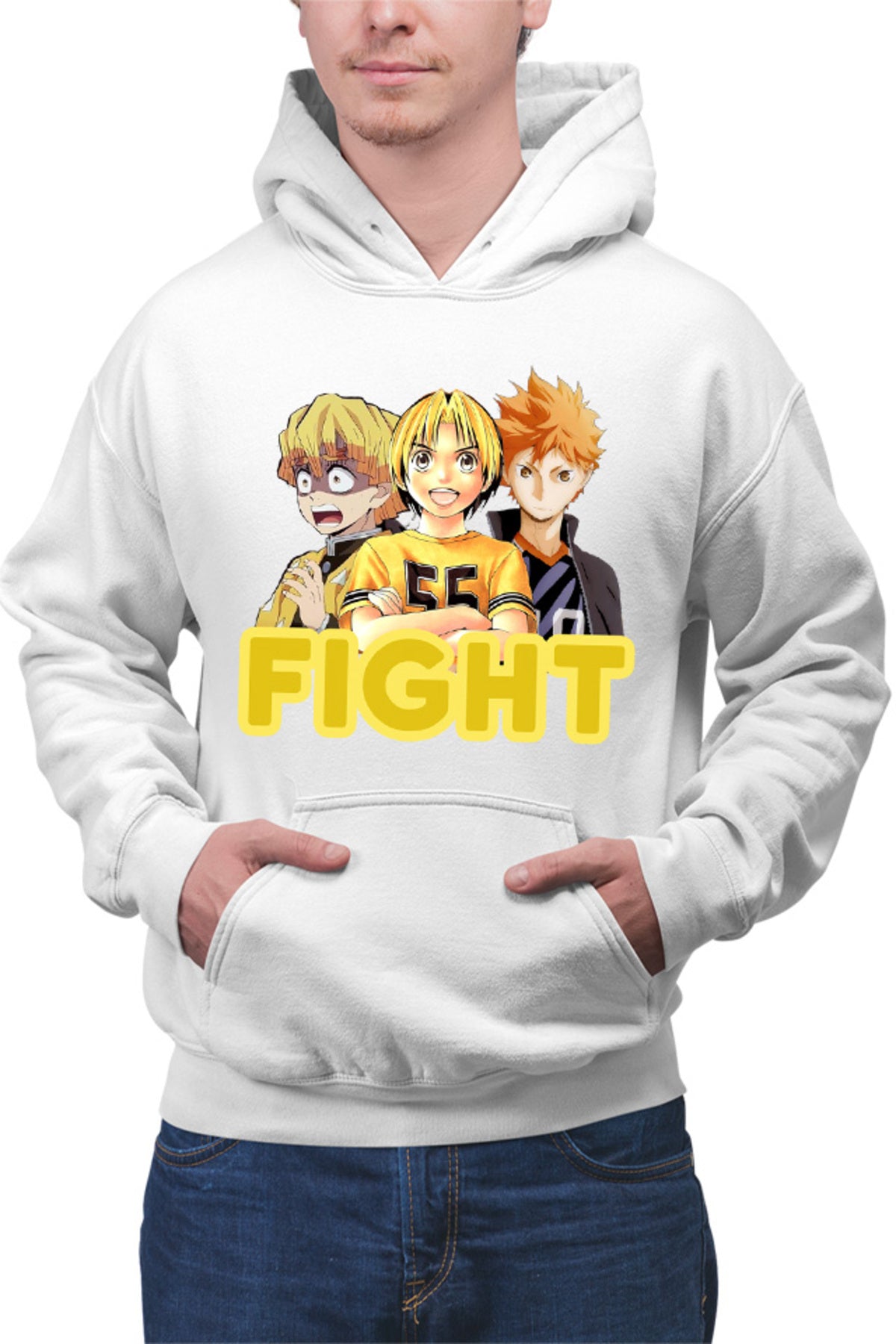 Hanorac barbati Hikaru no Go Zenitsu Kimetsu no Yaiba Haikyuu Power Otaku