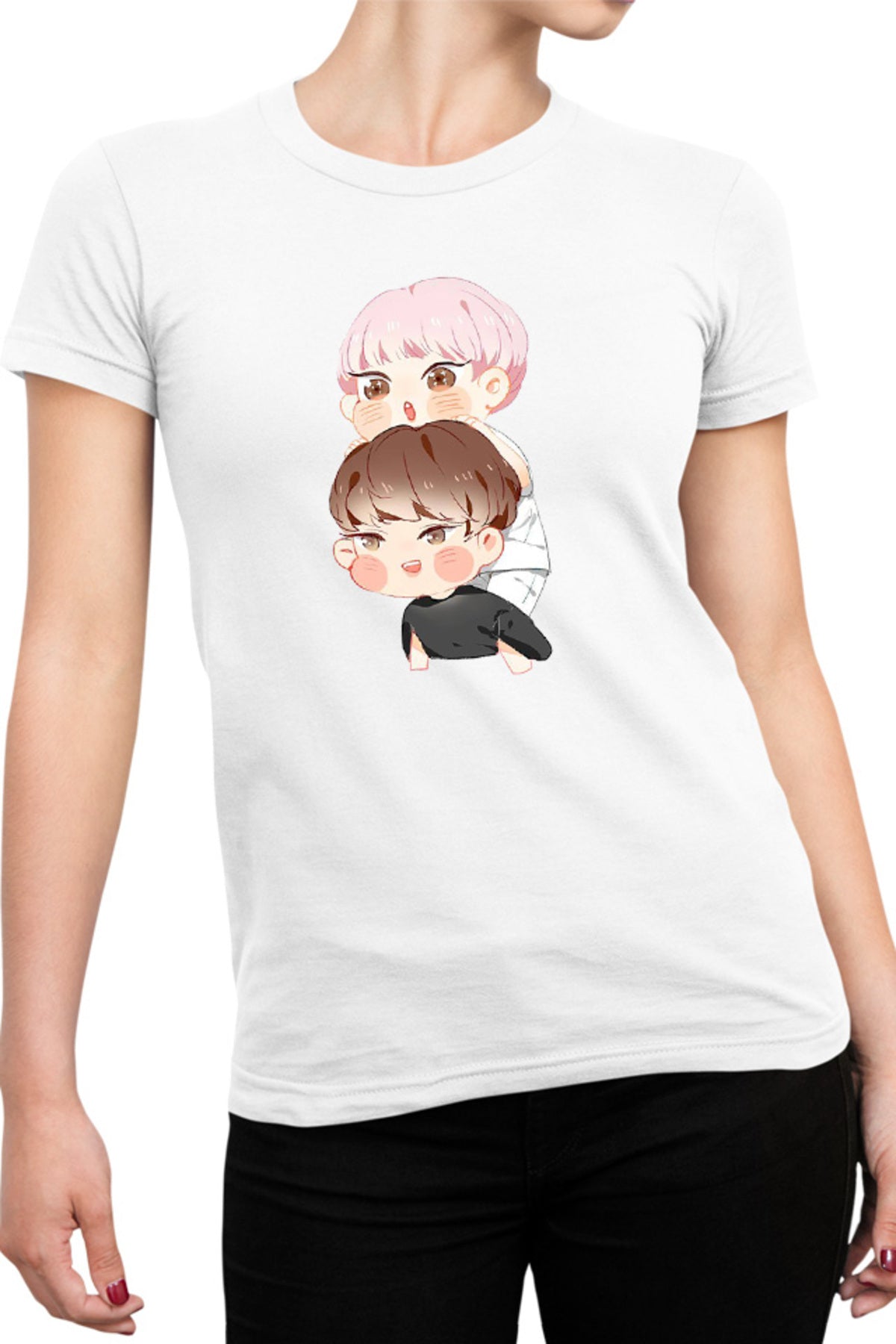 Tricou dama Seventeen K-pop Chibi Army The8 DK Kim Mingyu