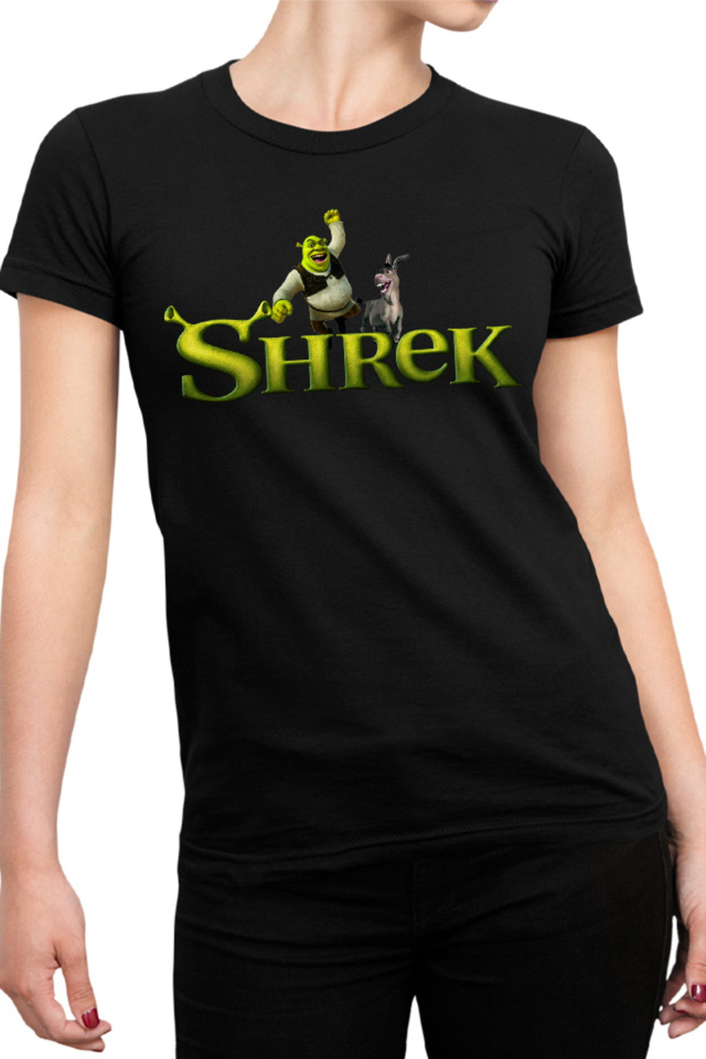 Tricou dama Shrek Logo Donkey Funny Action Comedy