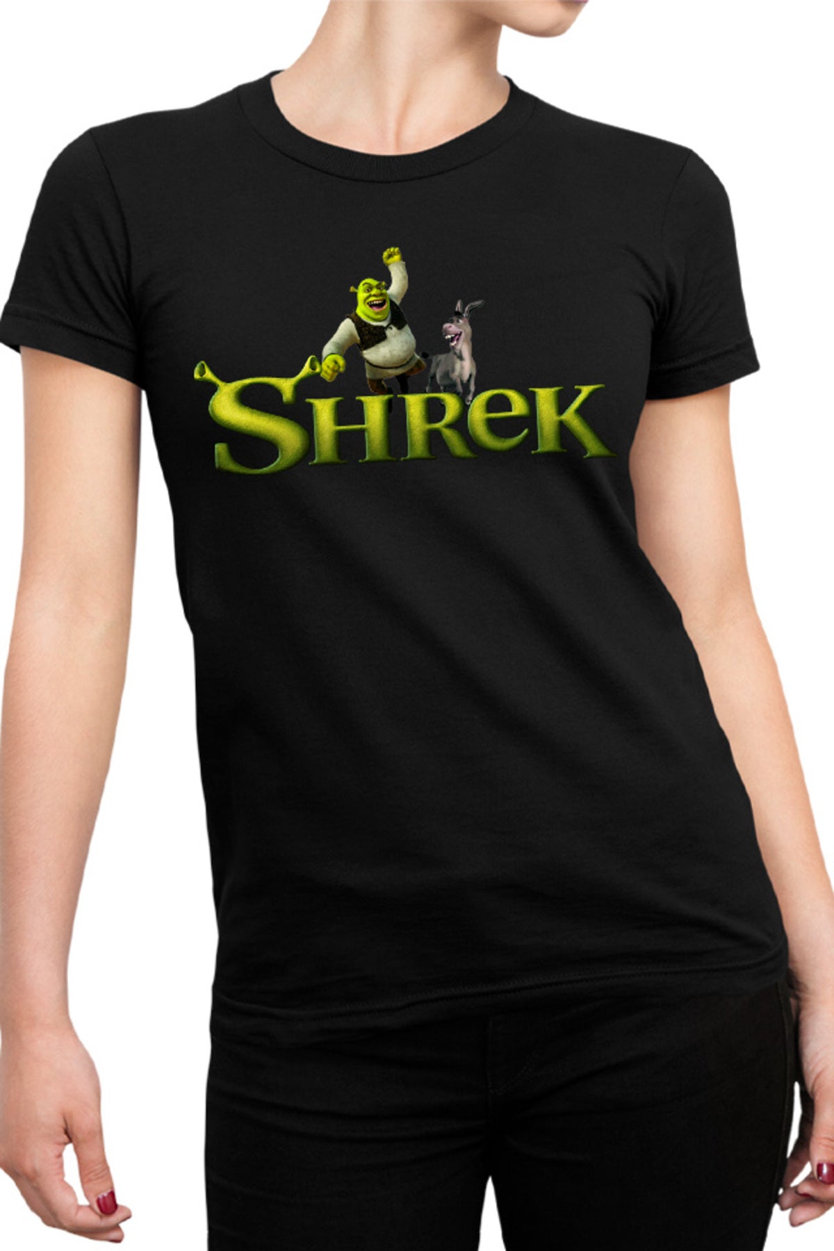 Tricou dama Shrek Logo Donkey Funny Action Comedy