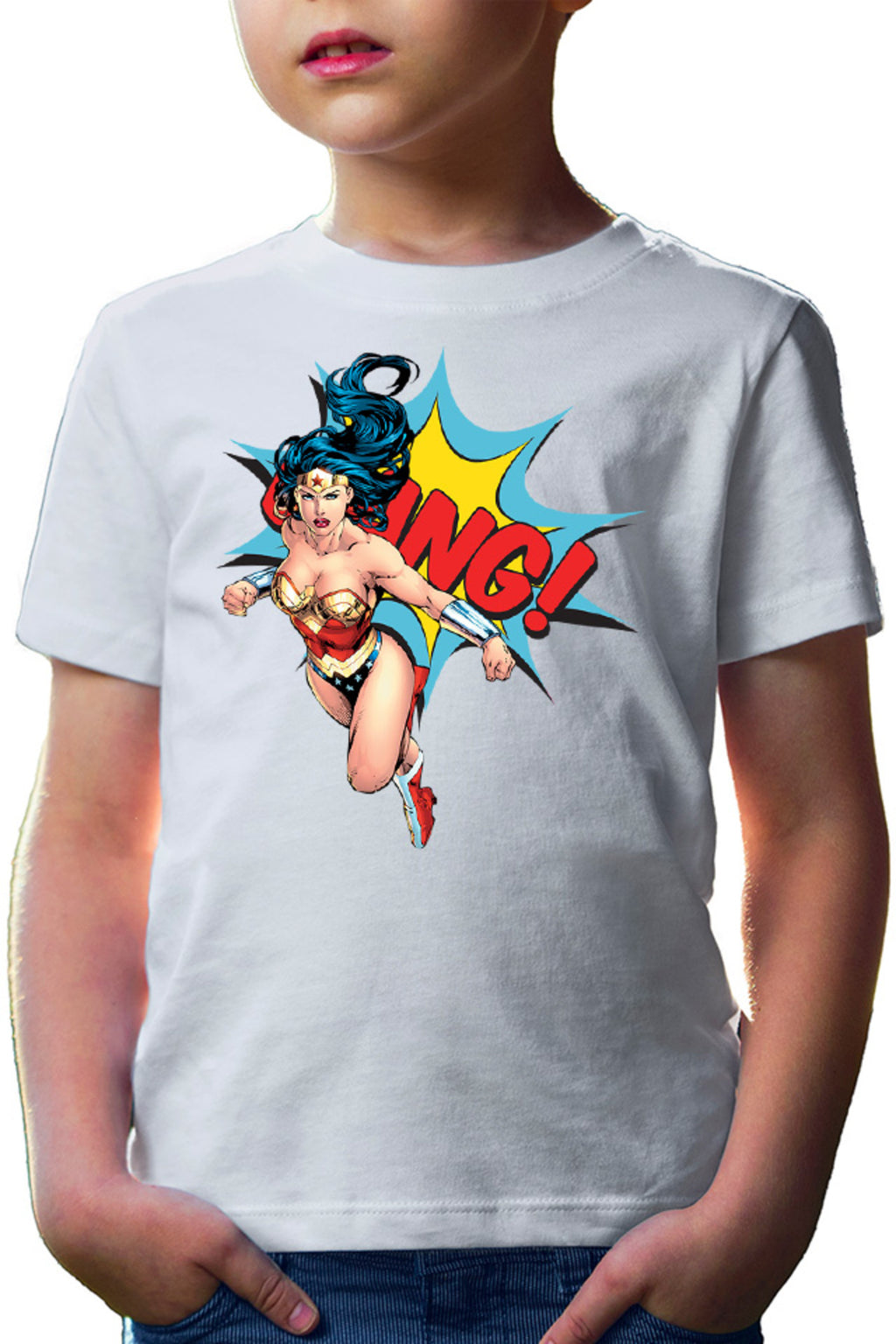 Tricou copii Wonder Woman Bang Super Girl Powers Stunning Marvel Action
