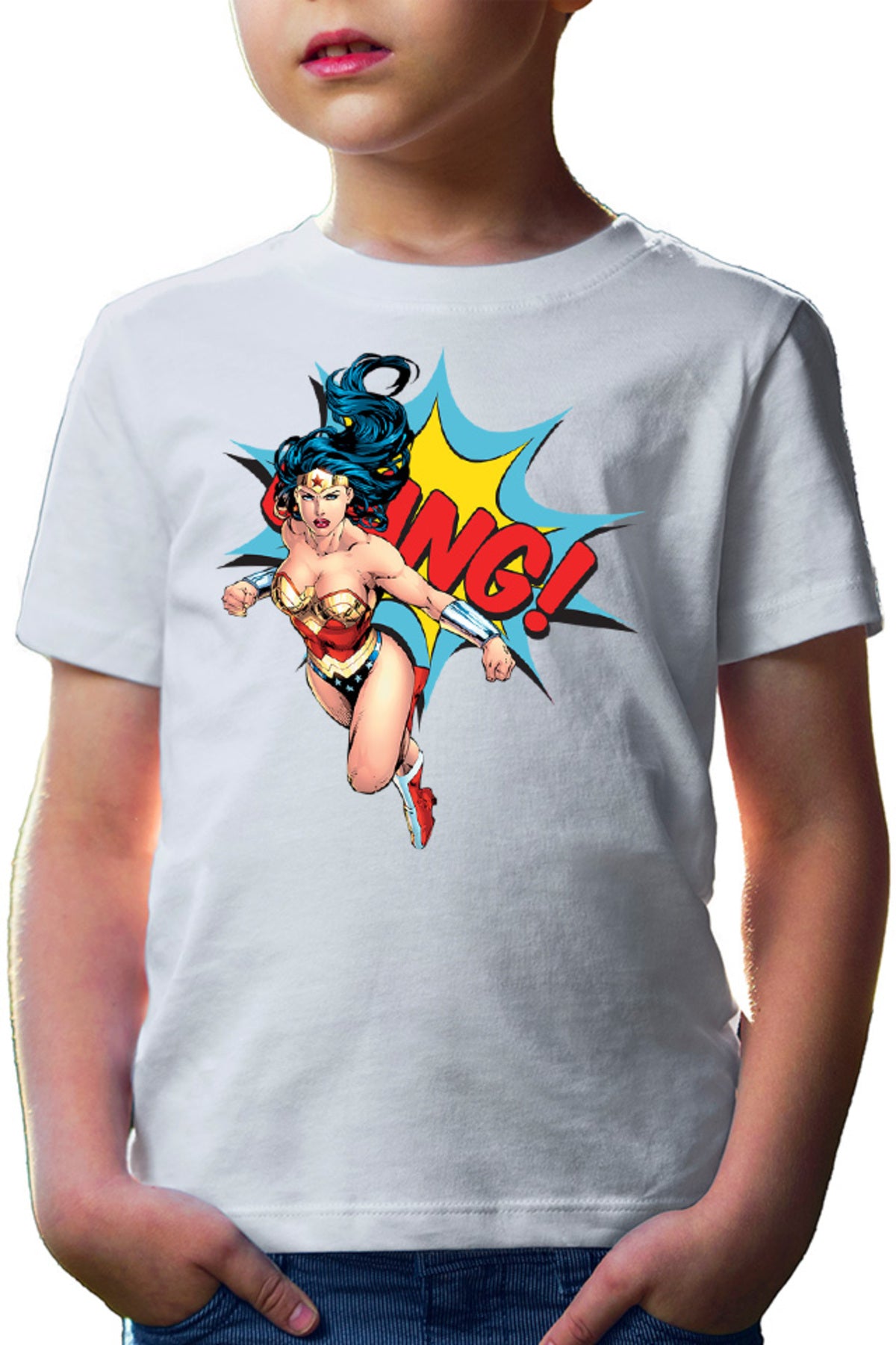Tricou copii Wonder Woman Bang Super Girl Powers Stunning Marvel Action