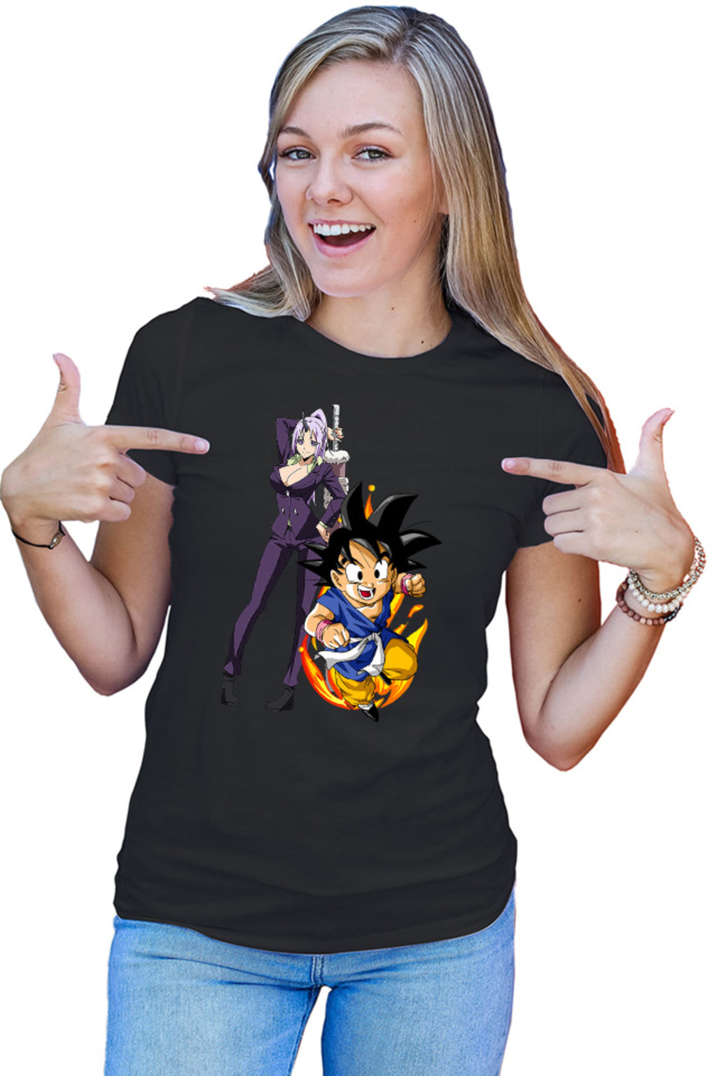 Tricou dama TenSura Slime Isekai Shion Son Goku Shounen Anime