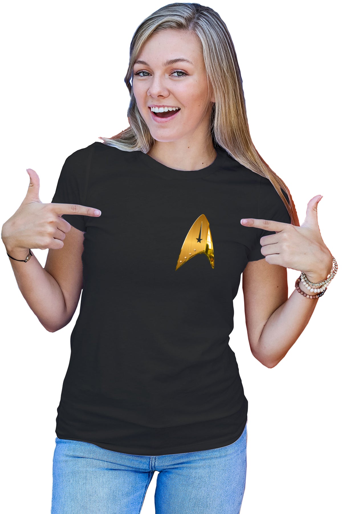 Tricou dama Star Trek Comunicator Badge Teleport