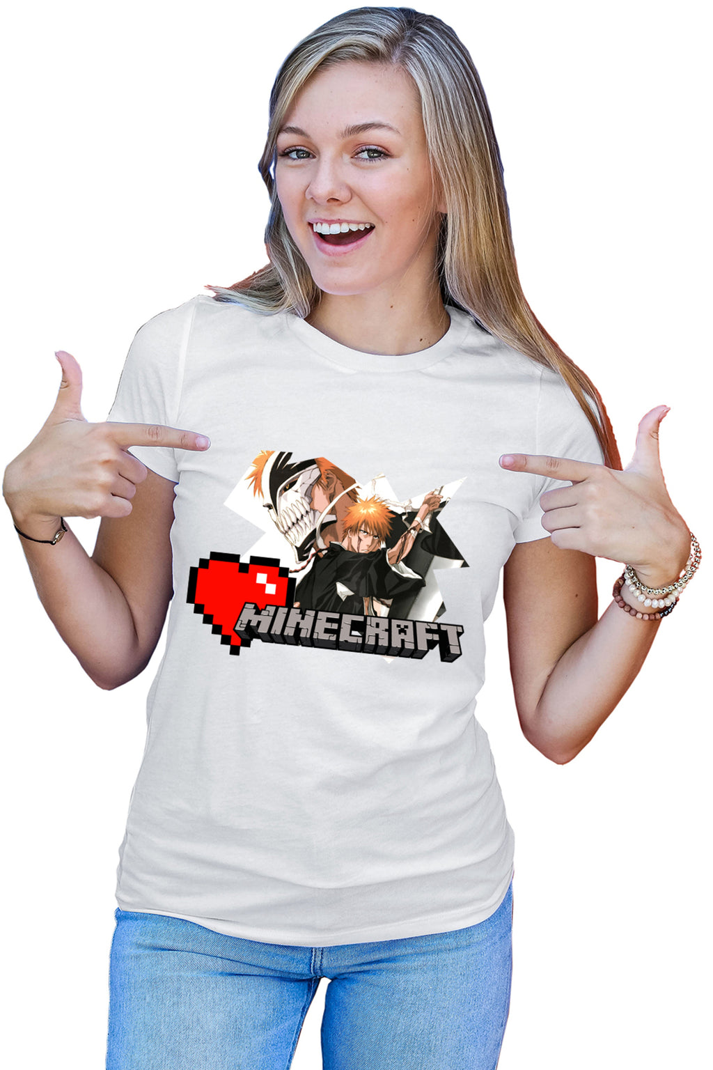Tricou dama Bleach Ichigo Minecraft Legendary Player