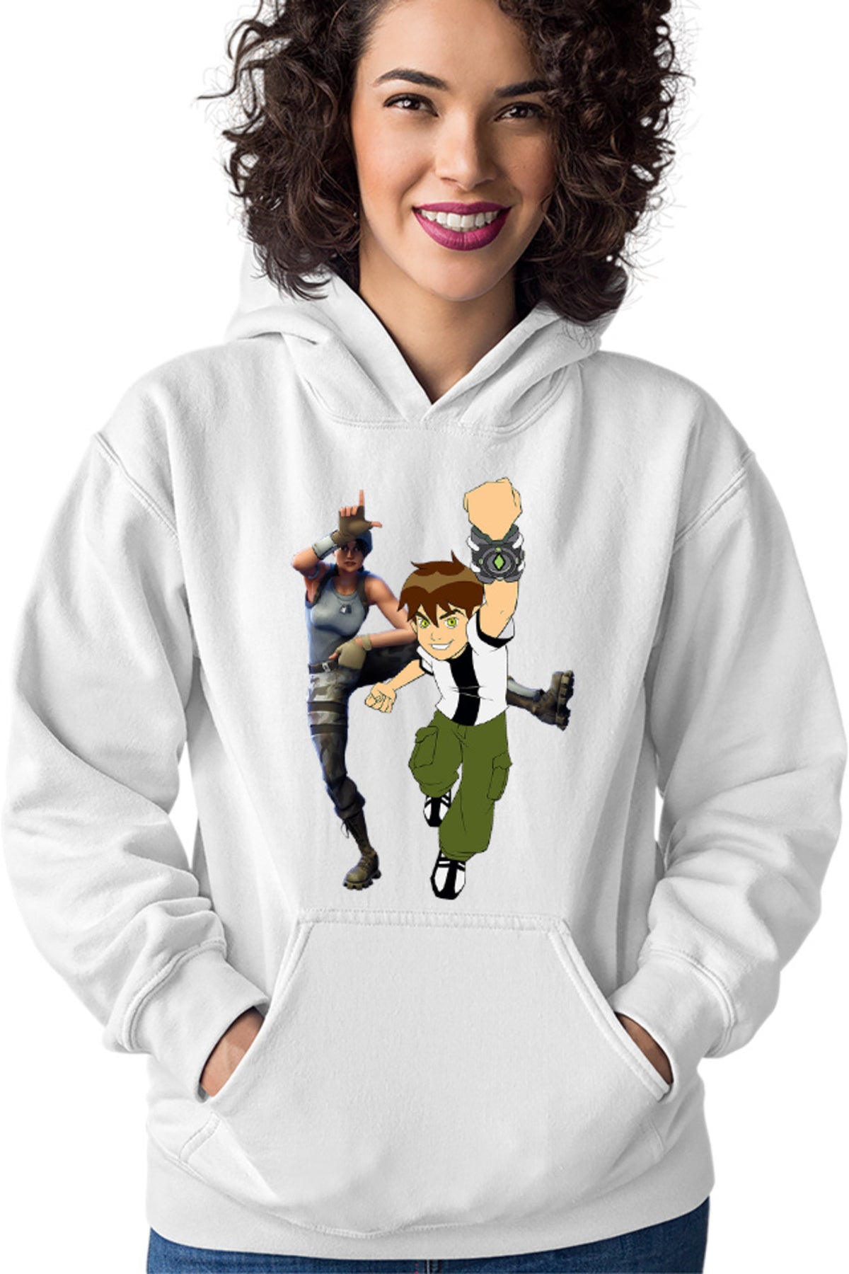 Hanorac dama Ben10 Jump Comics Fortnite Game Children Dance Fun