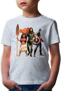 Tricou copii Aquaman Moana Destiny Captain America Nemo Fish Cut