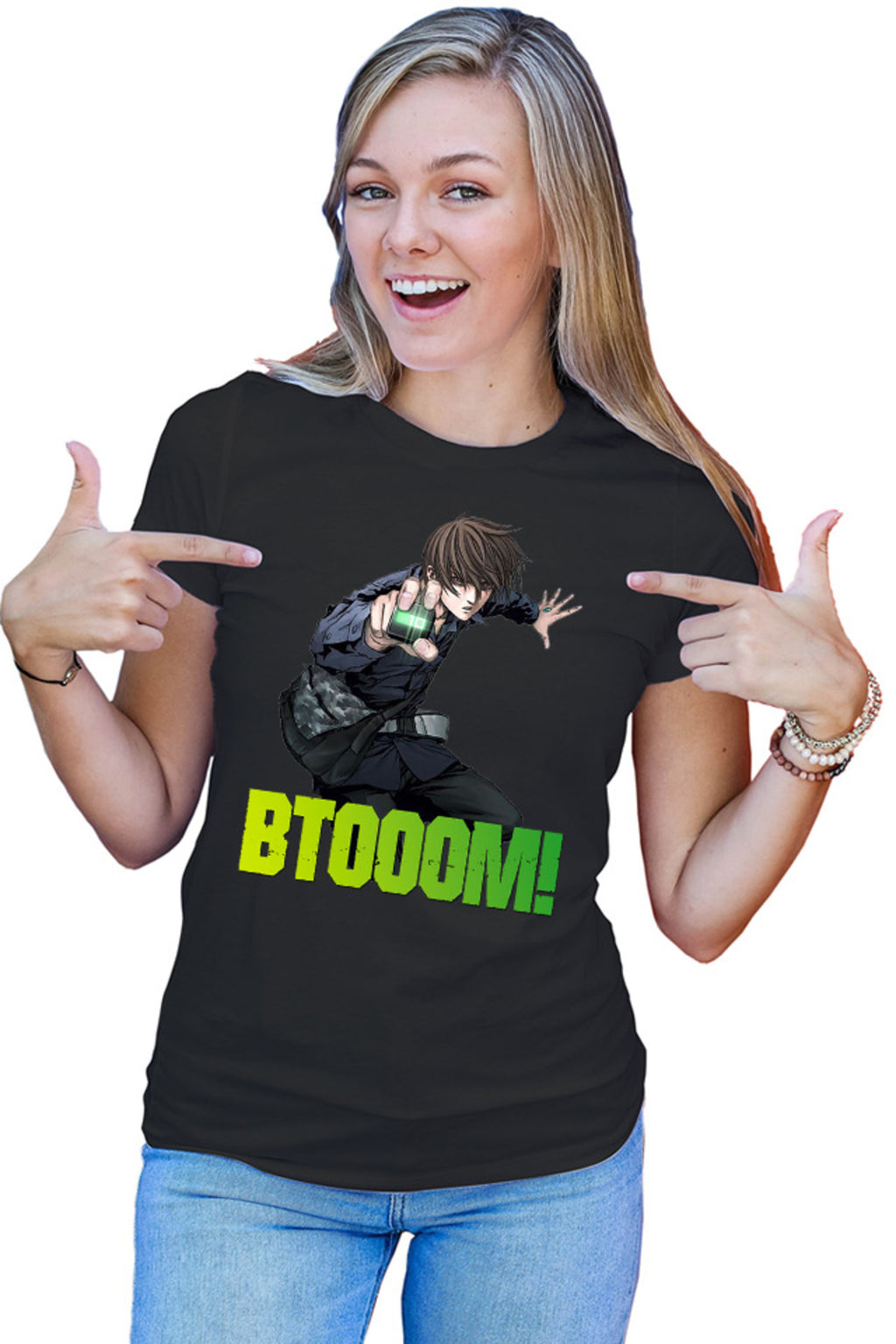 Tricou dama Btooom! Sakamoto Ryouta Student Trick Anime Action Gore