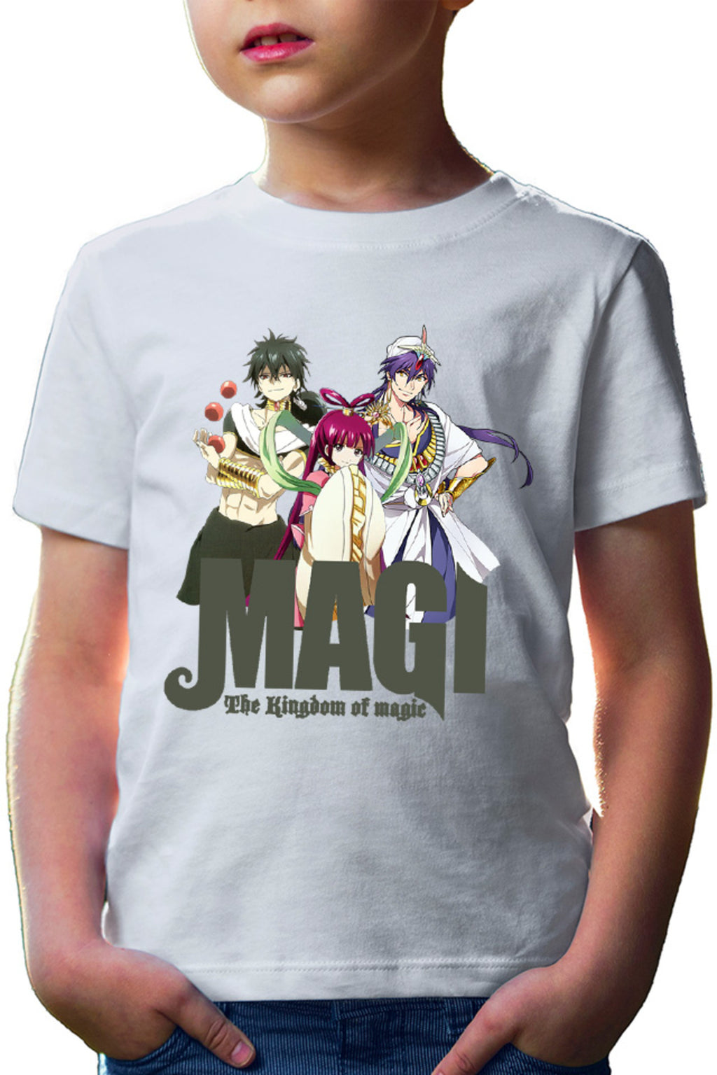 Tricou copii Magi The Labyrinth of Magic Kougyoku Queen Judar Sinbad Trio
