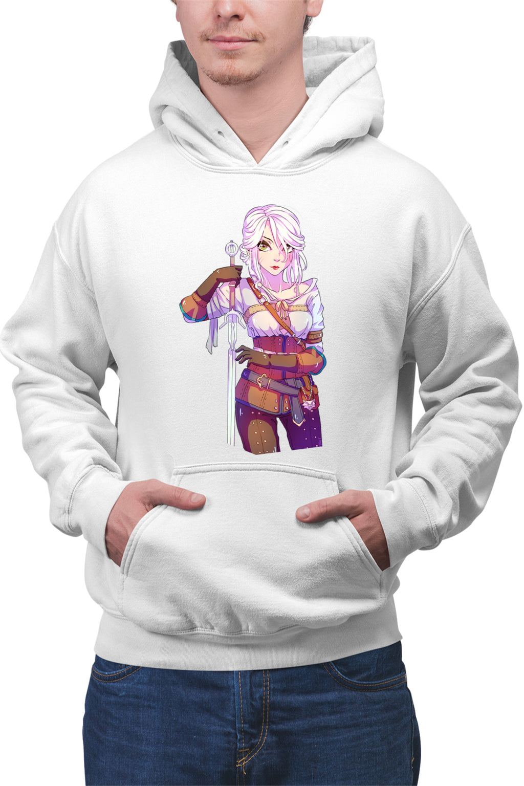 Hanorac barbati The Witcher Ciri Anime Mangaka Girl Hunter