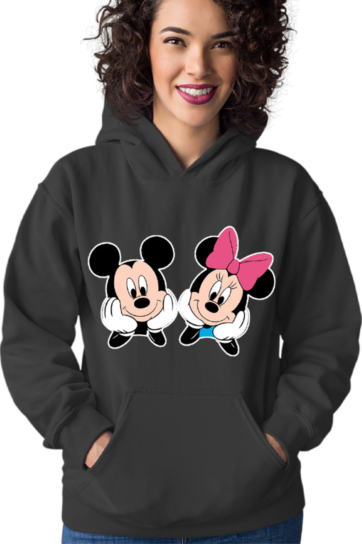 Hanorac dama Mickey Mouse Minnie Couple Love Cute