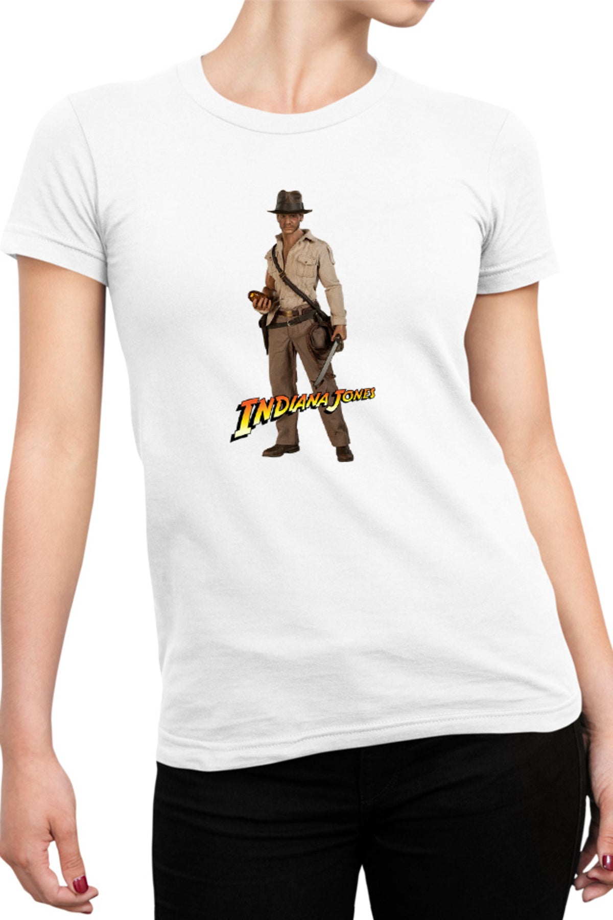 Tricou dama Indiana Jones Travel Treasure Adventure Figure