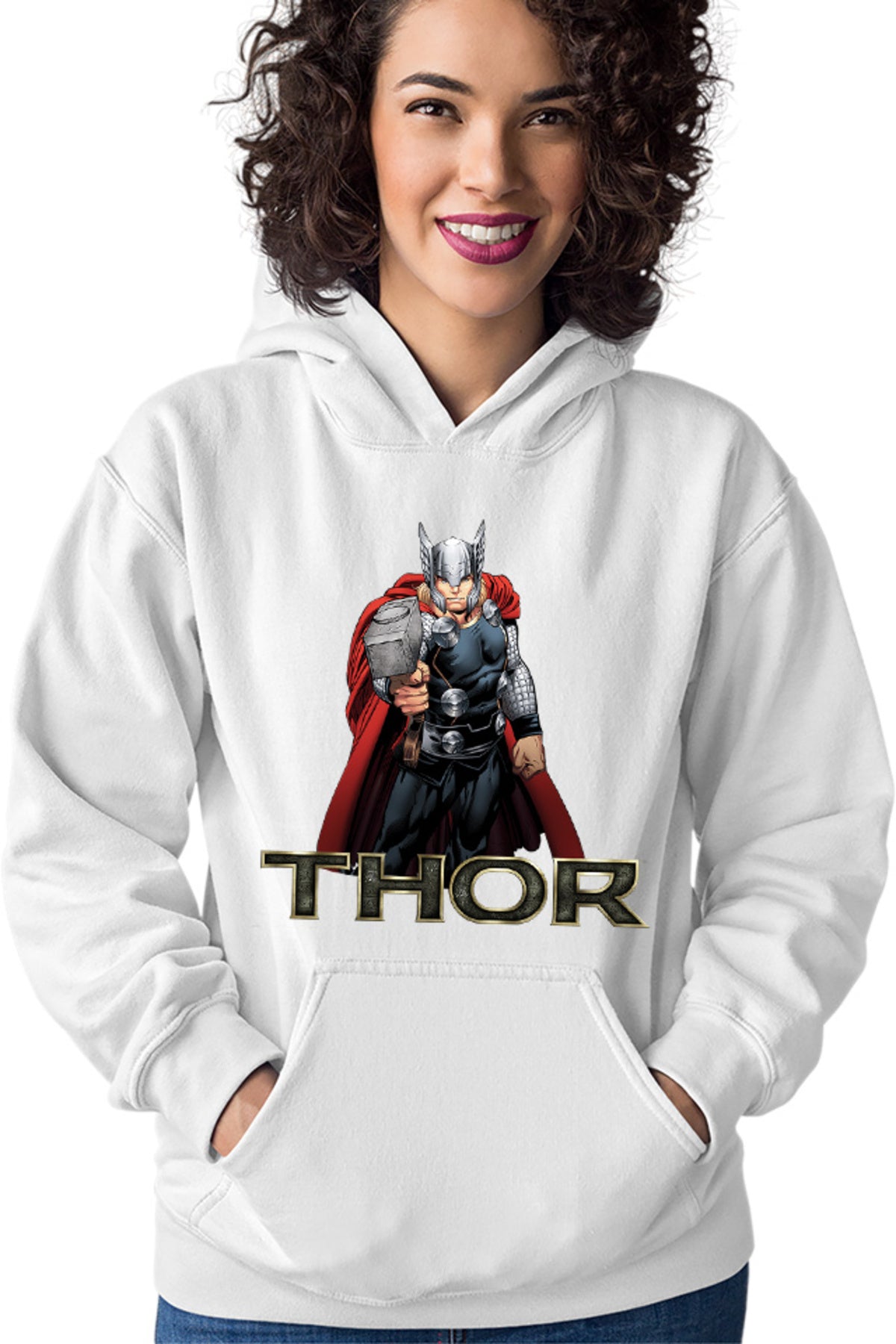 Hanorac dama Thor Logo Hammer Avangers Universe Hero Gods Earth